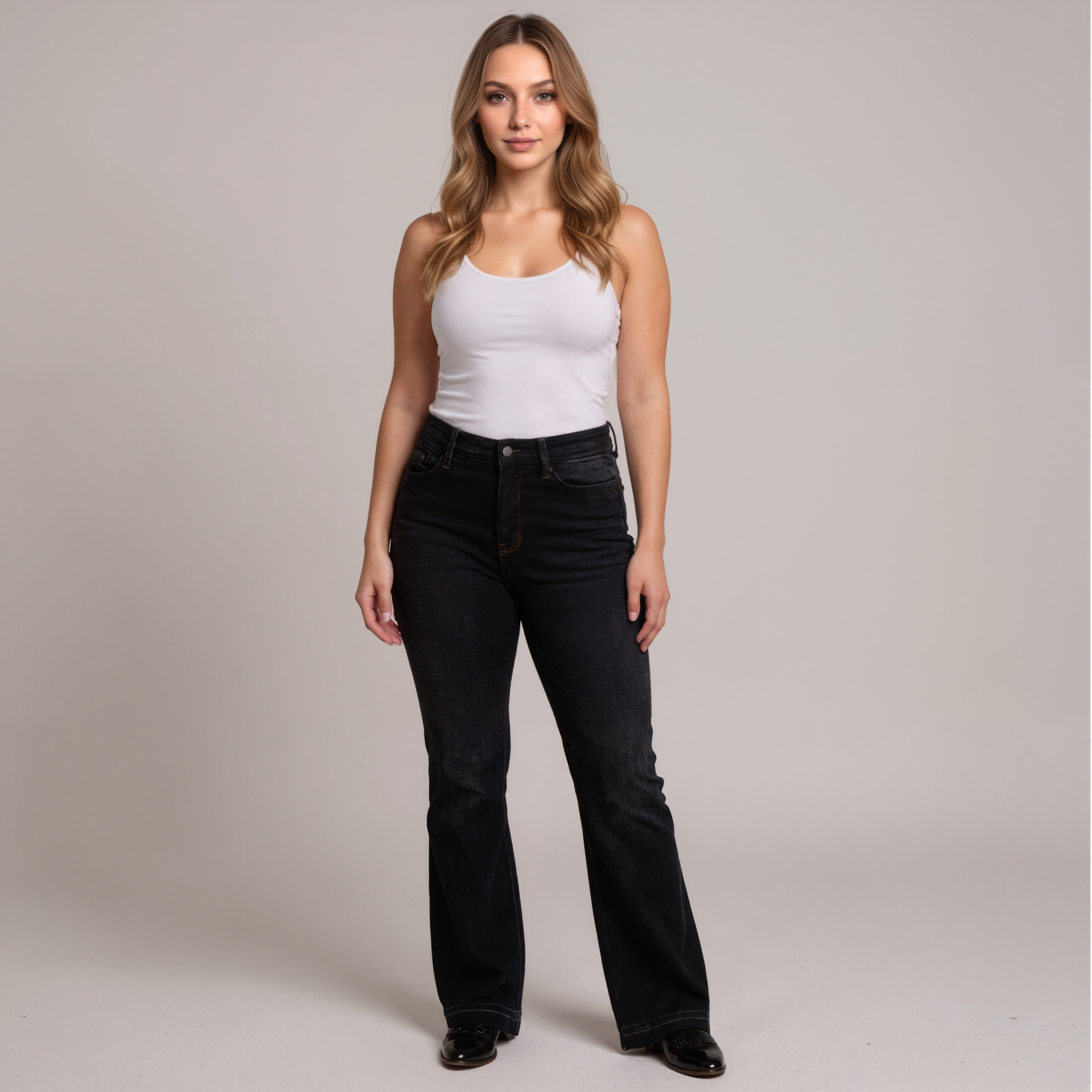 High Rise Bootcut Shaping Denim Jeans