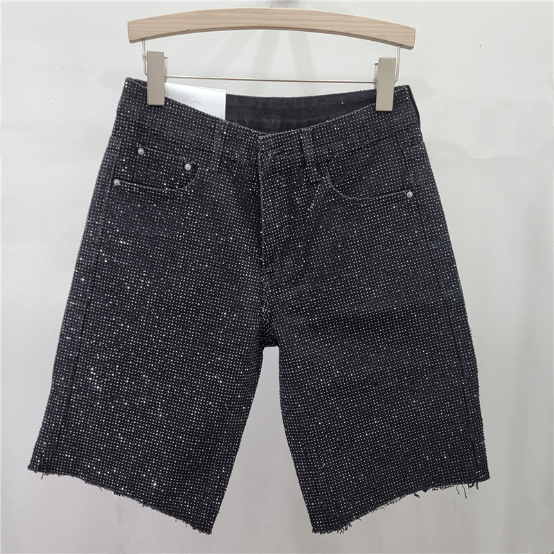 Light Blue Denim Sparkling Shorts