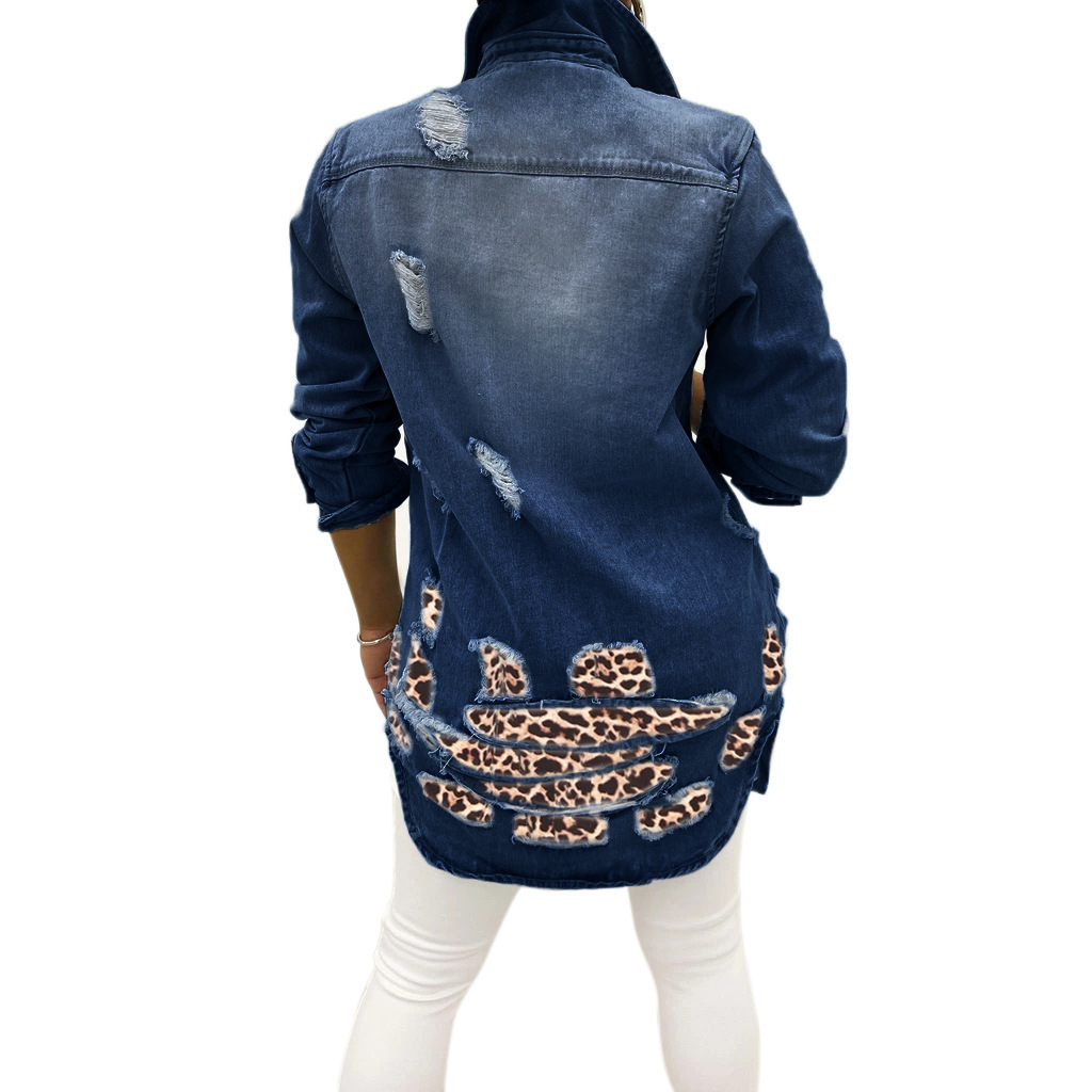 Sexy Leopard Denim Jacket