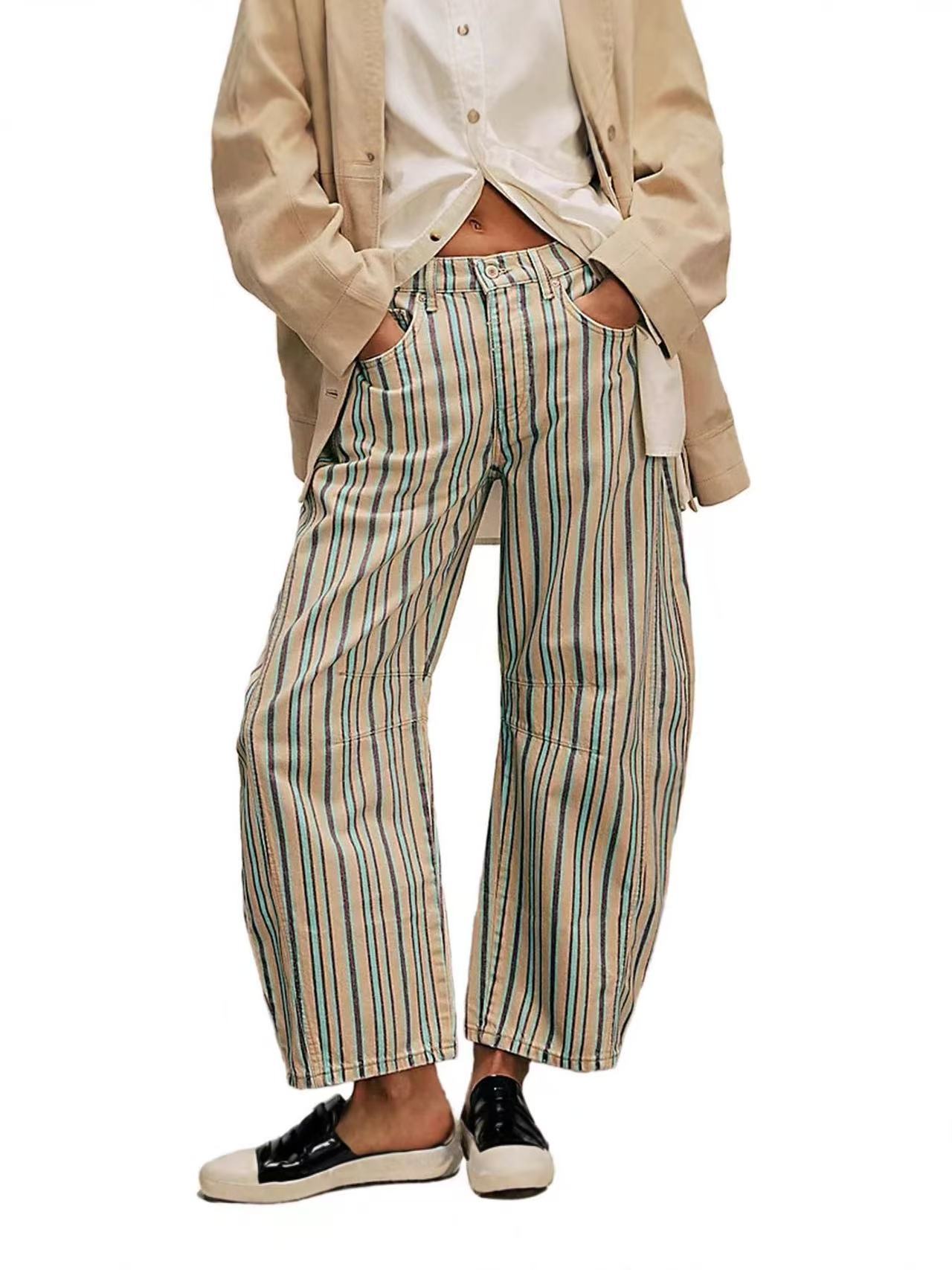 Women Boyfriend Baggy Barrel Jeans 