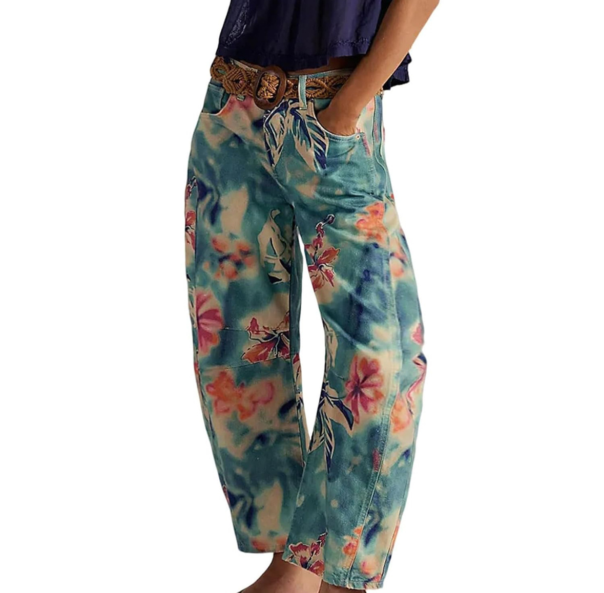 Women Boyfriend Baggy Barrel Jeans 