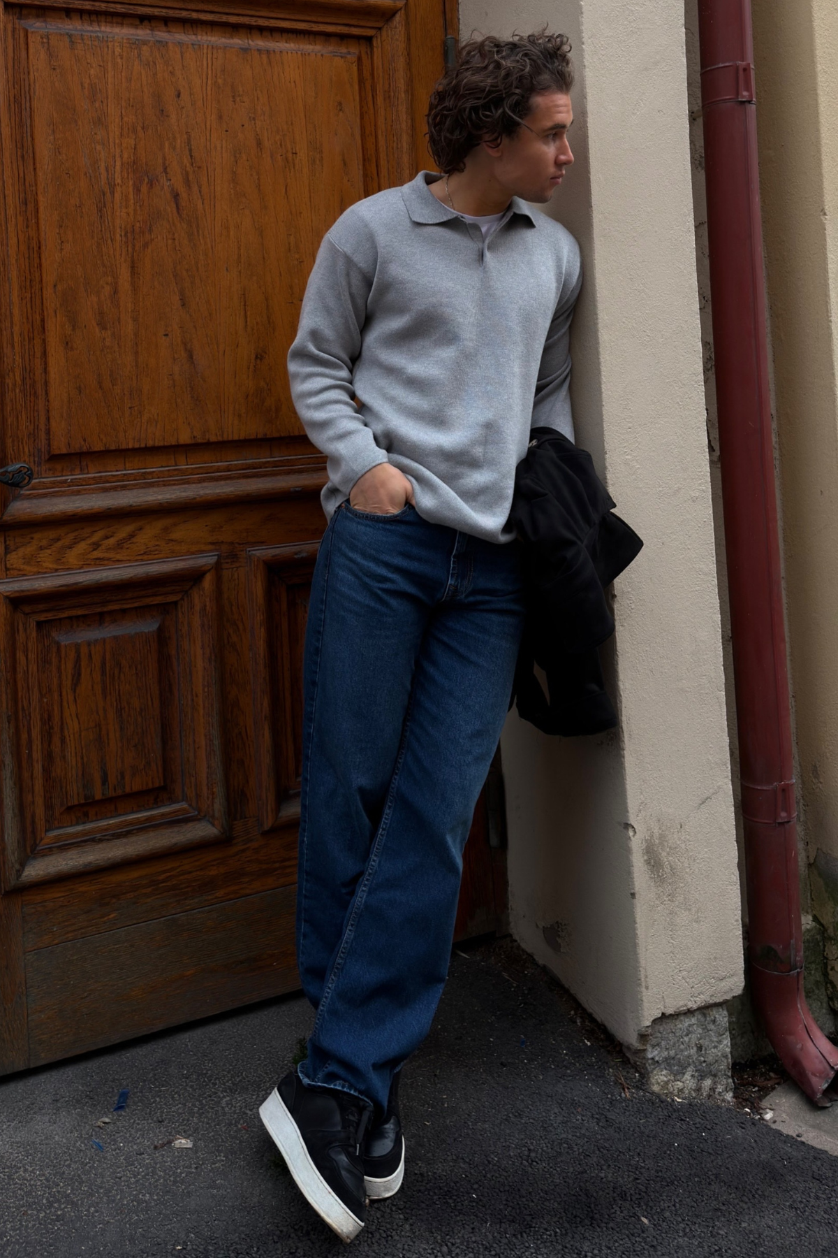 Relaxed Fit Jeans - Dark Blue Denim