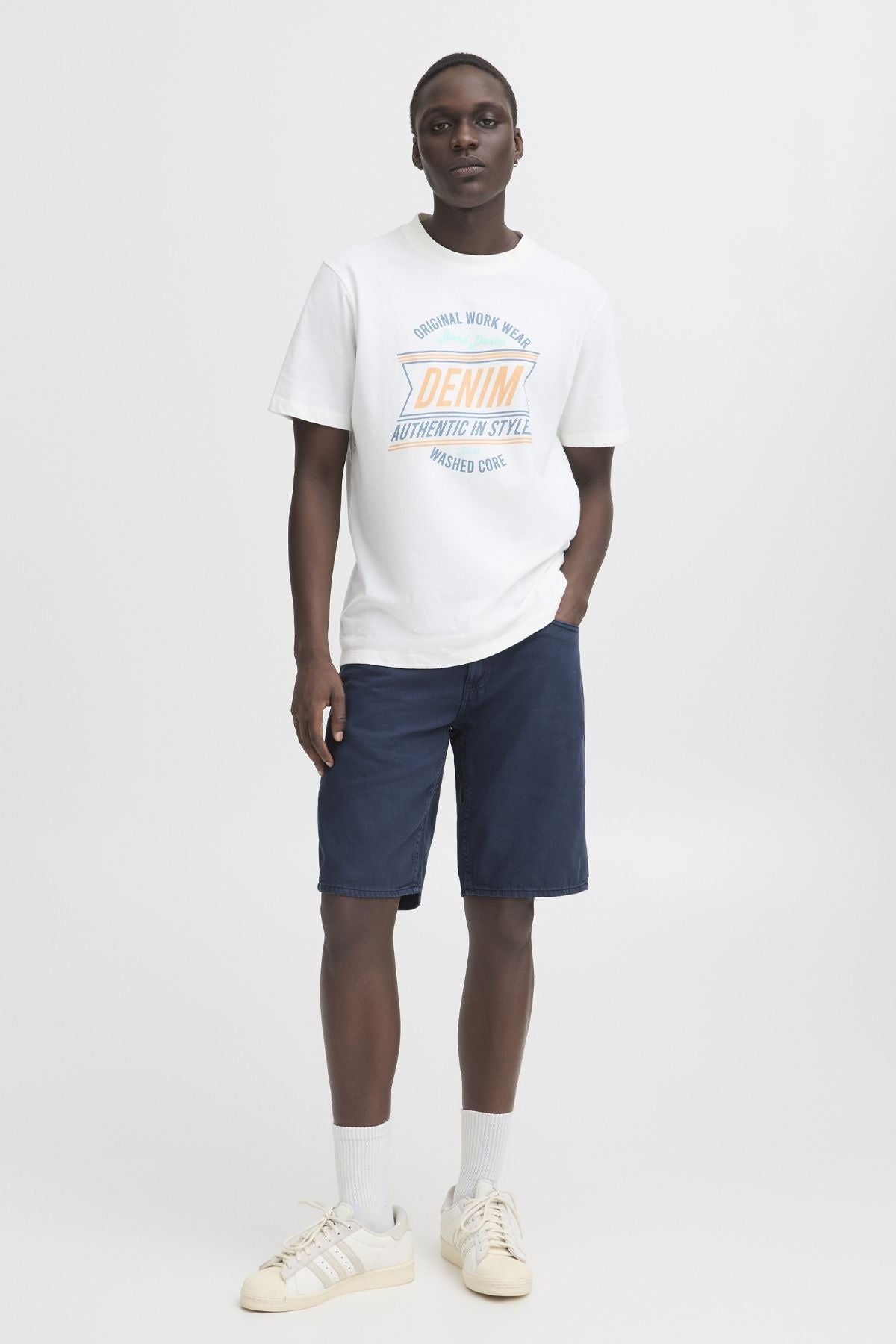 Philip Denim Shorts - Navy