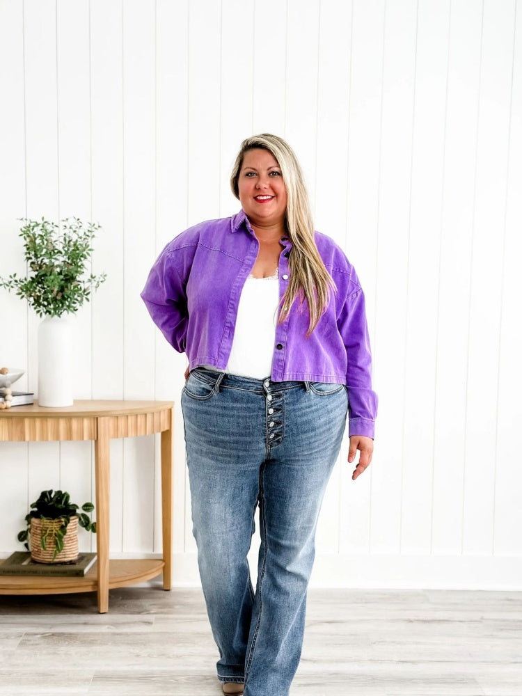 Classic Button-Front Skinny Jeans