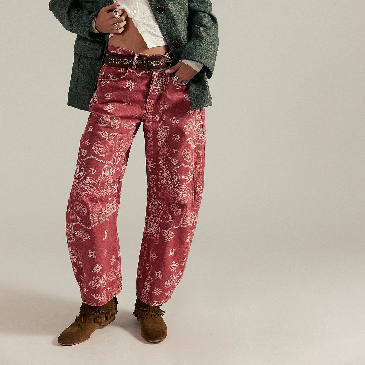 JB Mid Rise Barrel Jeans