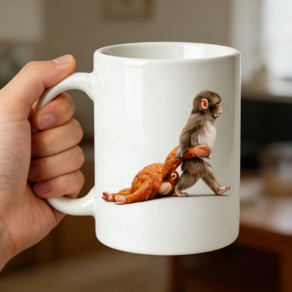 Personalized Monkey Punch Mug - Gift For Animal Lovers