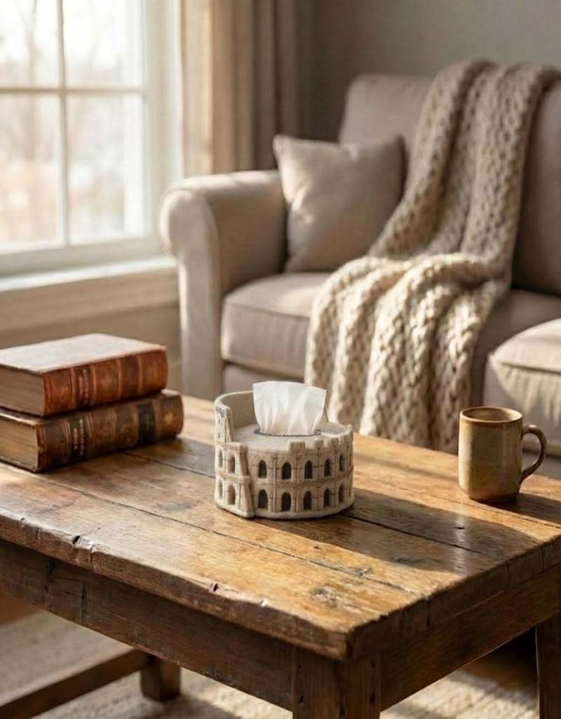 Felt Colosseum Tissue Box