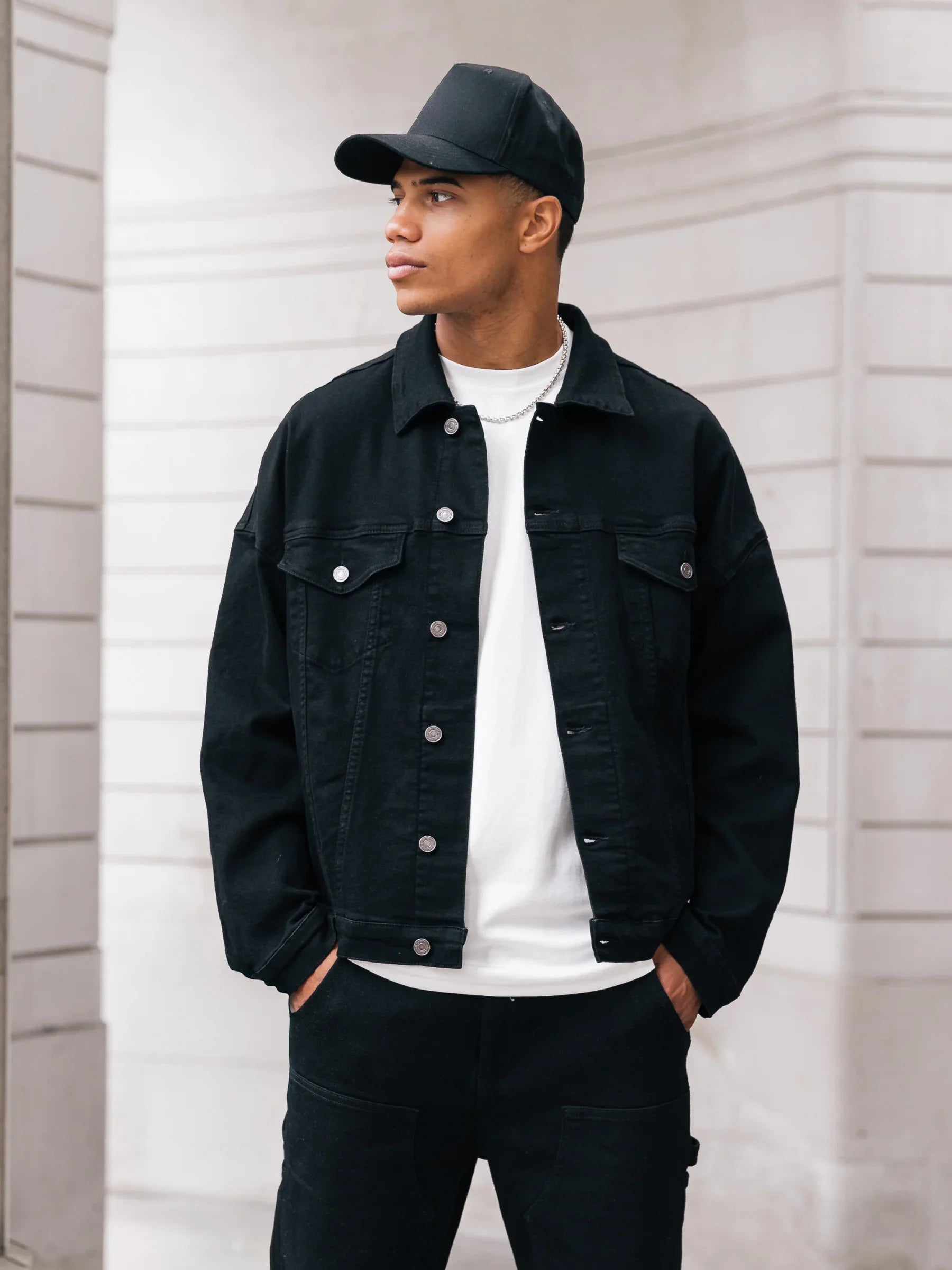 Blacktend Denim Trucker Jacket - Black