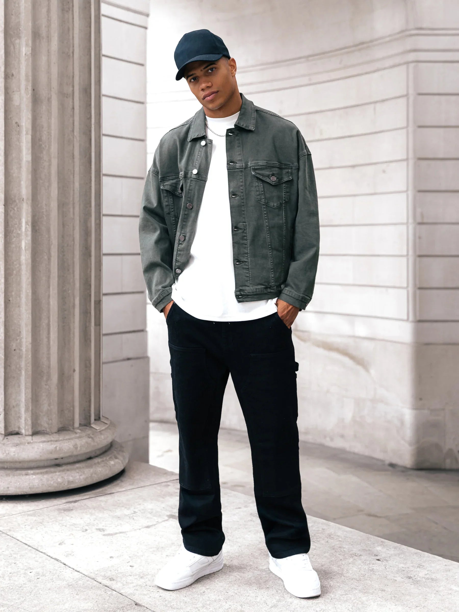 Blacktend Denim Trucker Jacket - Olive Green