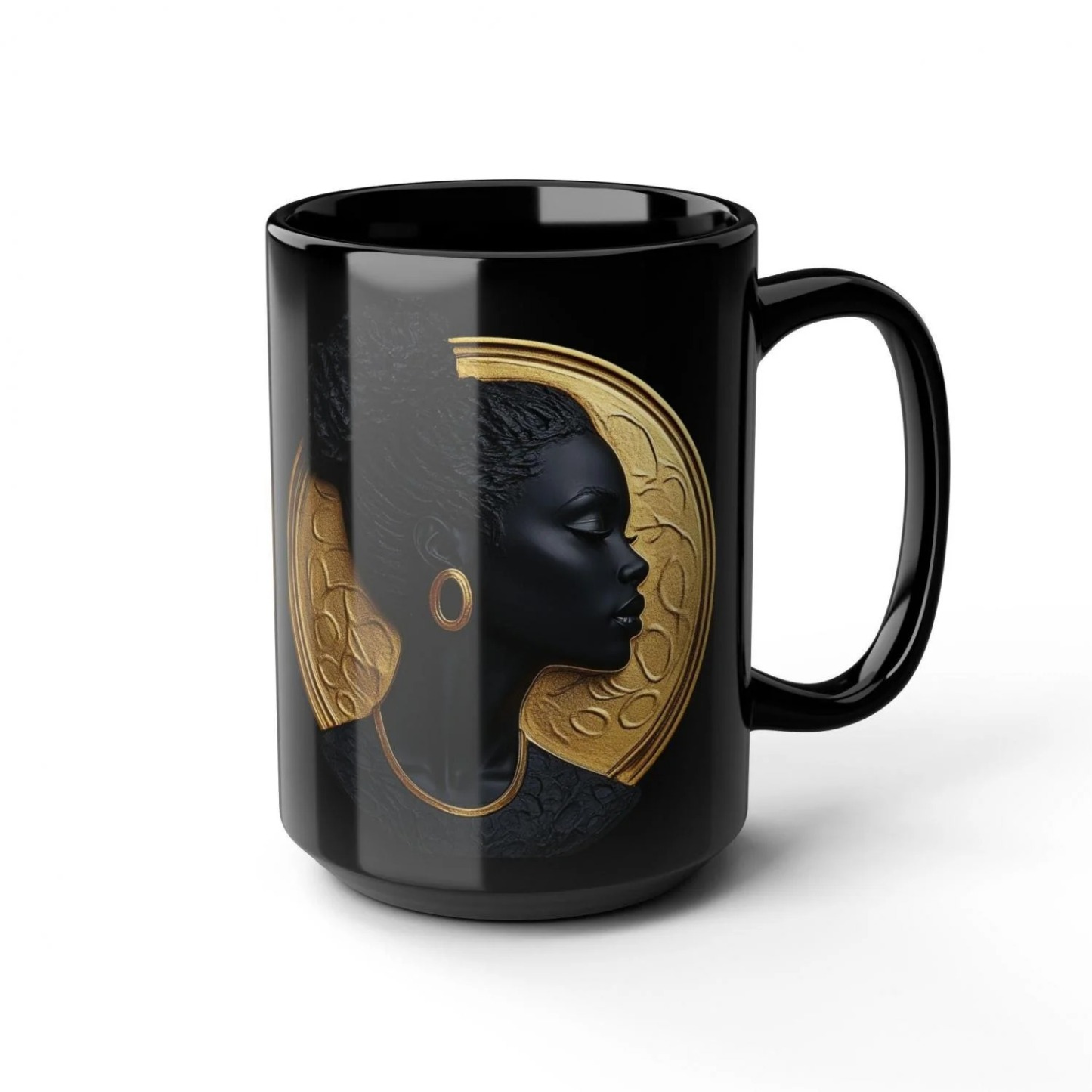 Black Woman Cameo Silhouette Mug