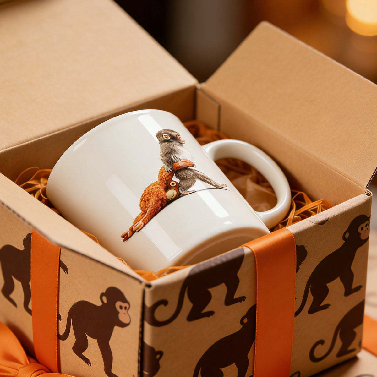 Personalized Monkey Punch Mug - Gift For Animal Lovers