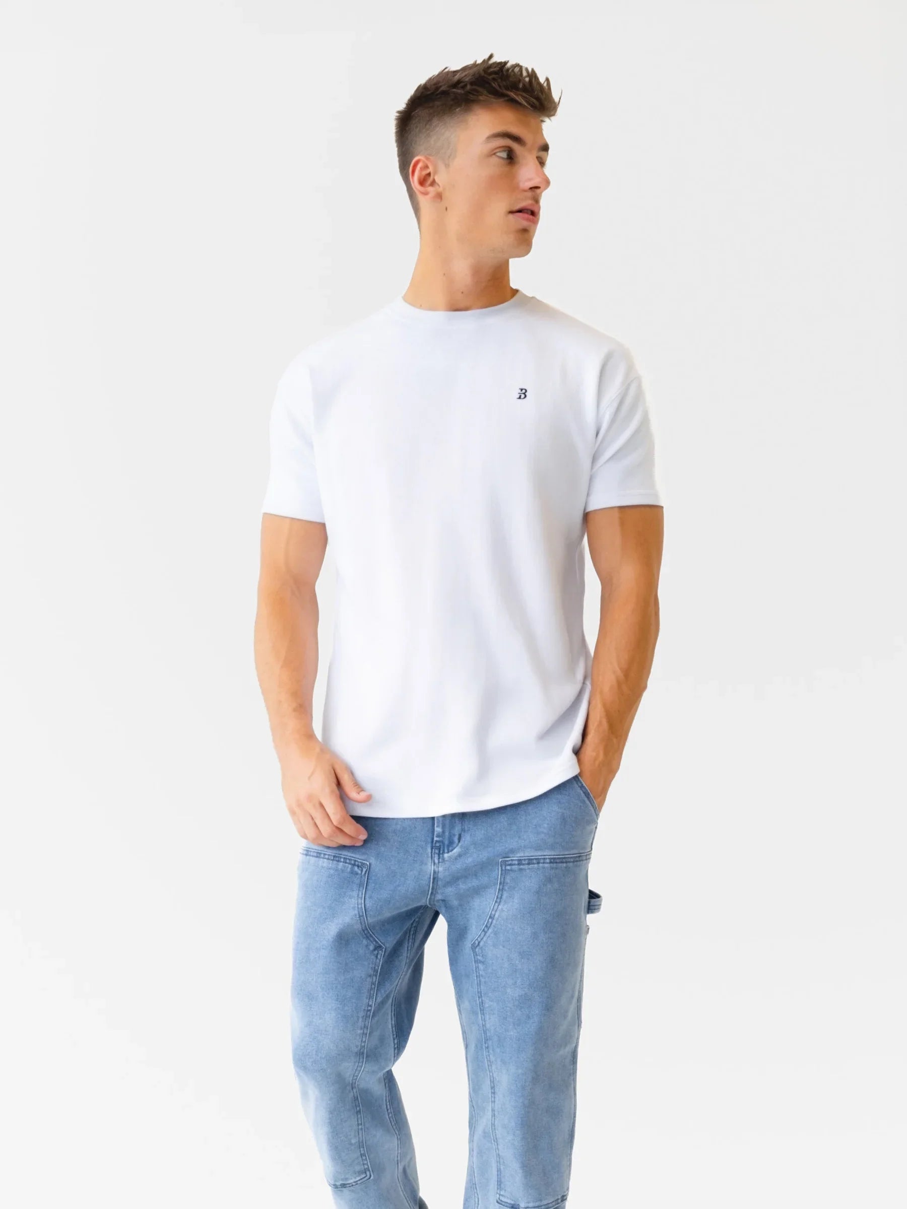 Panel Jeans - Washed Blue