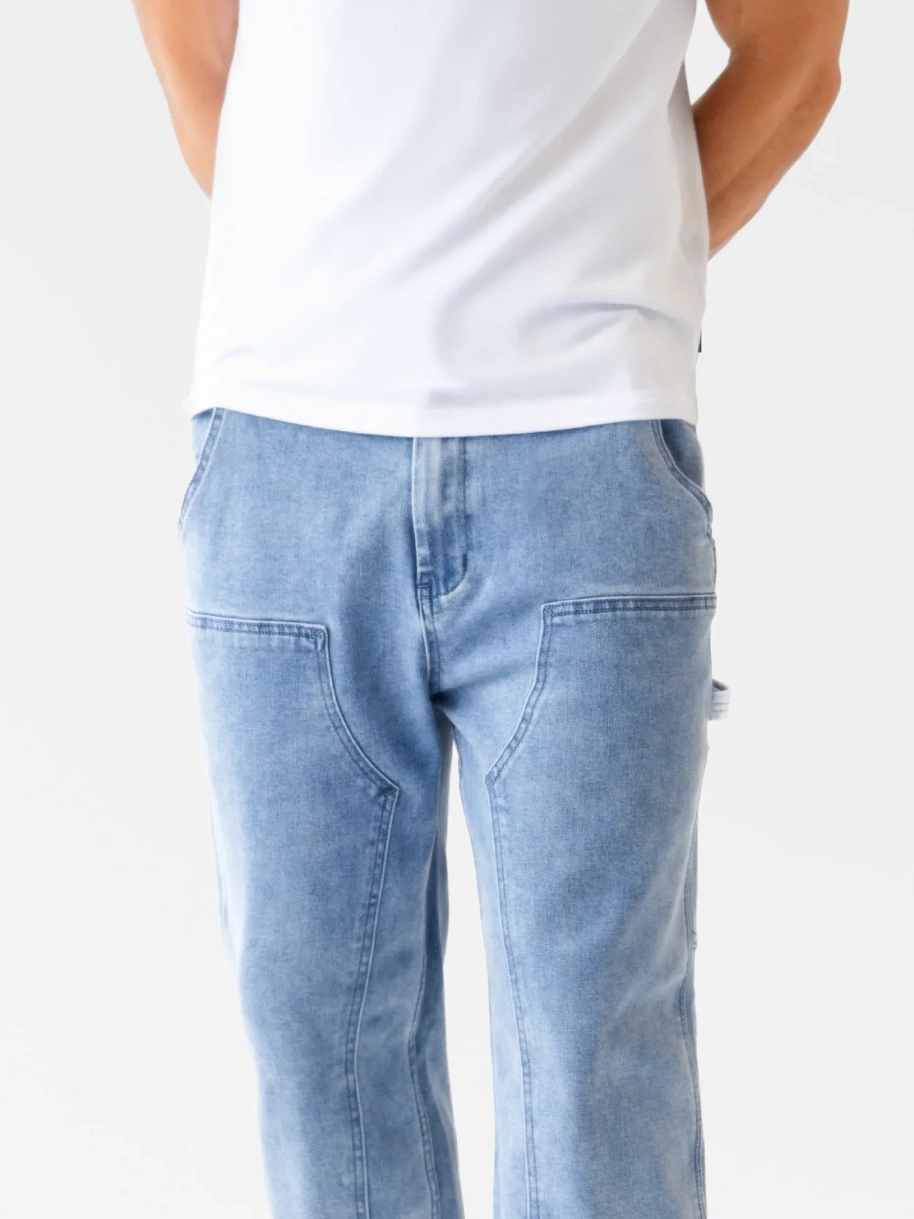 Panel Jeans - Washed Blue