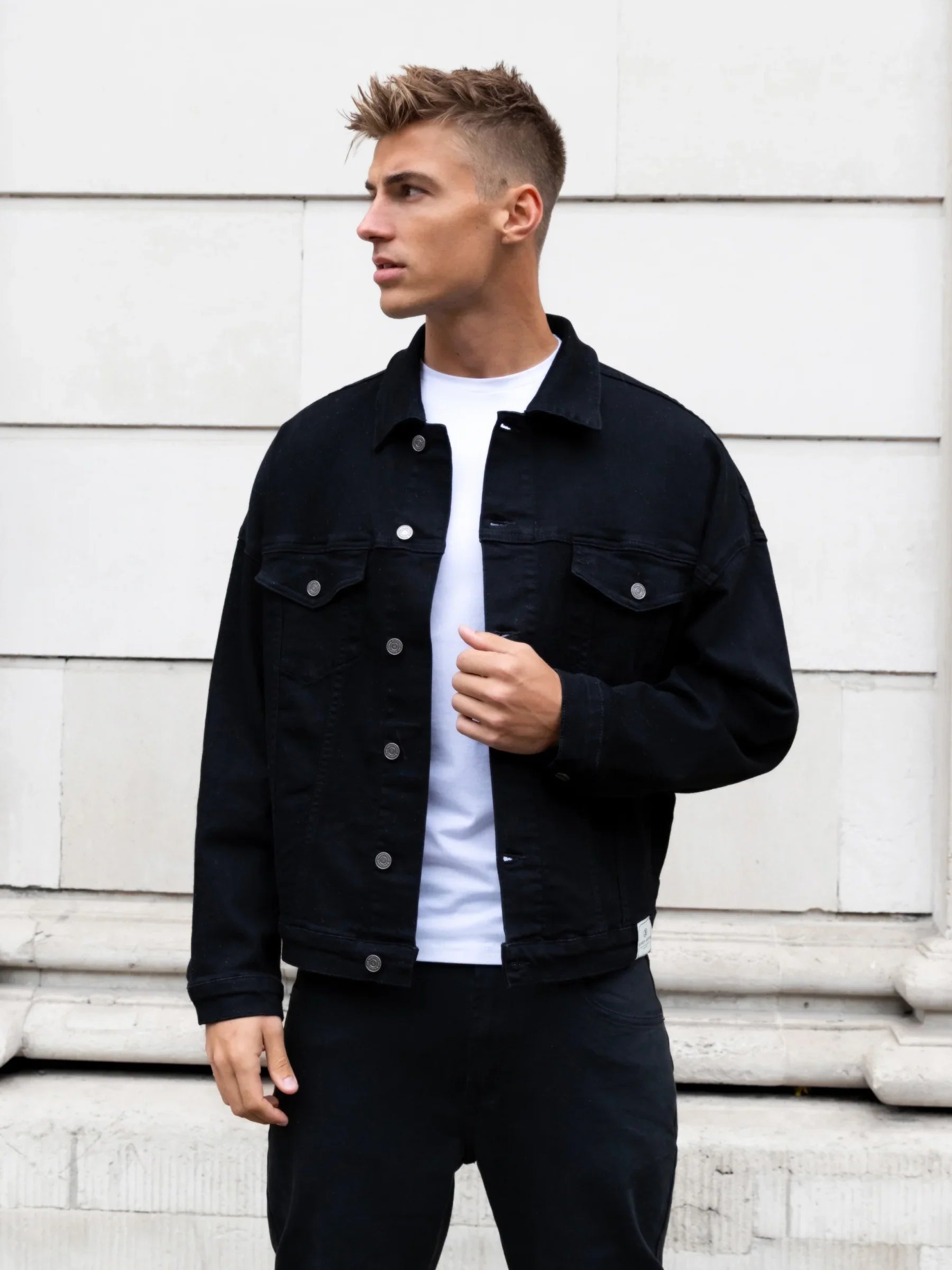 Blacktend Denim Trucker Jacket - Black