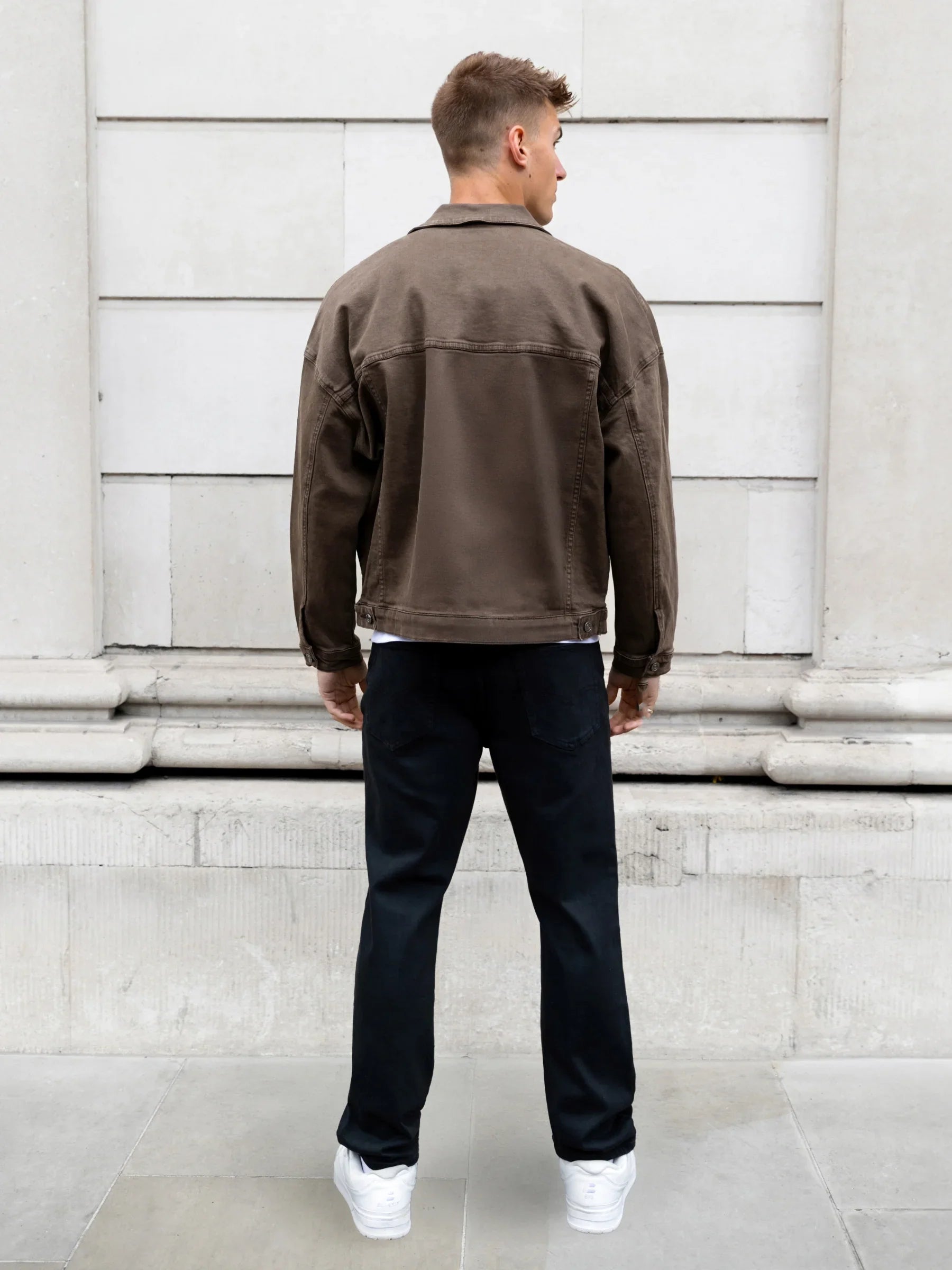 Blacktend Denim Trucker Jacket - Brown