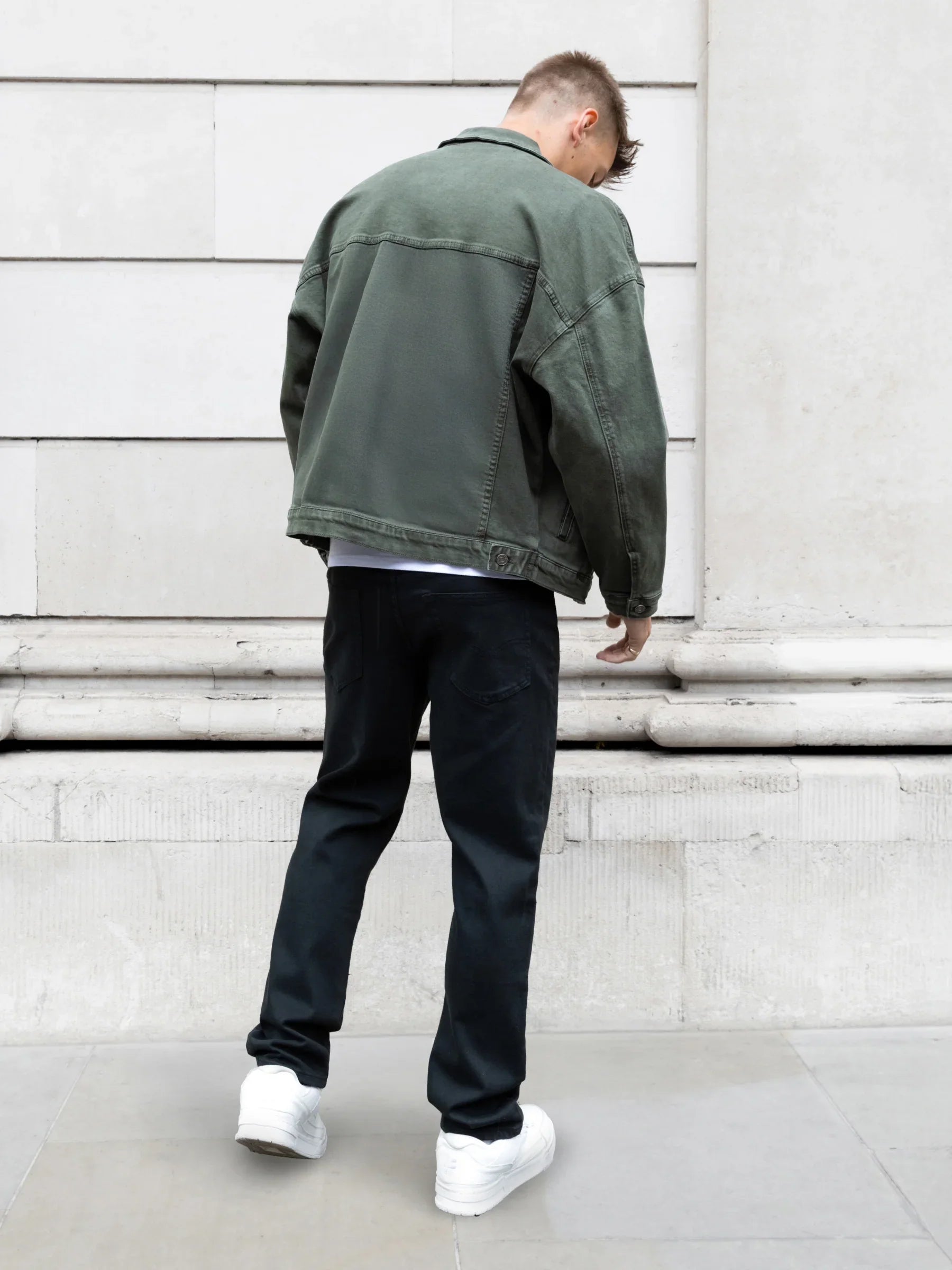 Blacktend Denim Trucker Jacket - Olive Green