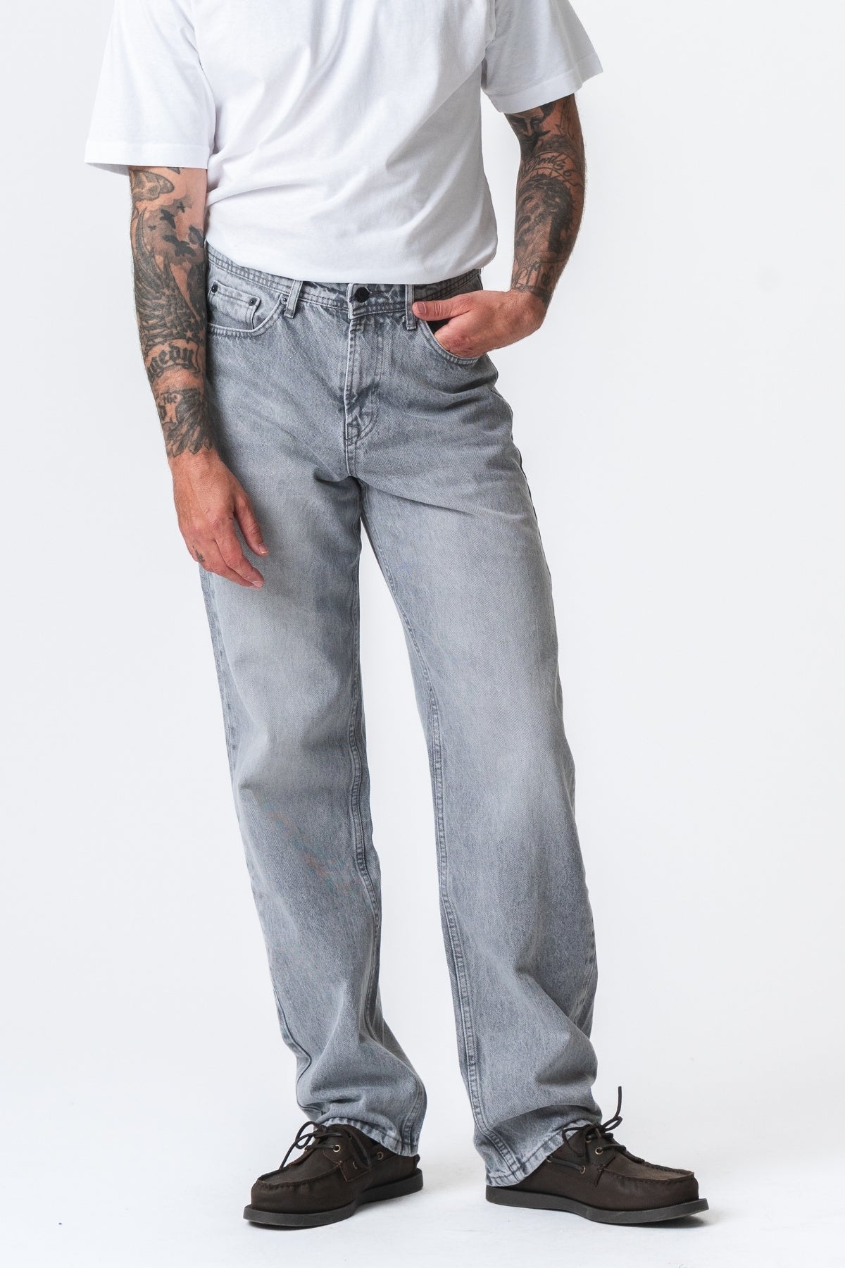 Noah Loose Fit Jeans - Grey Denim