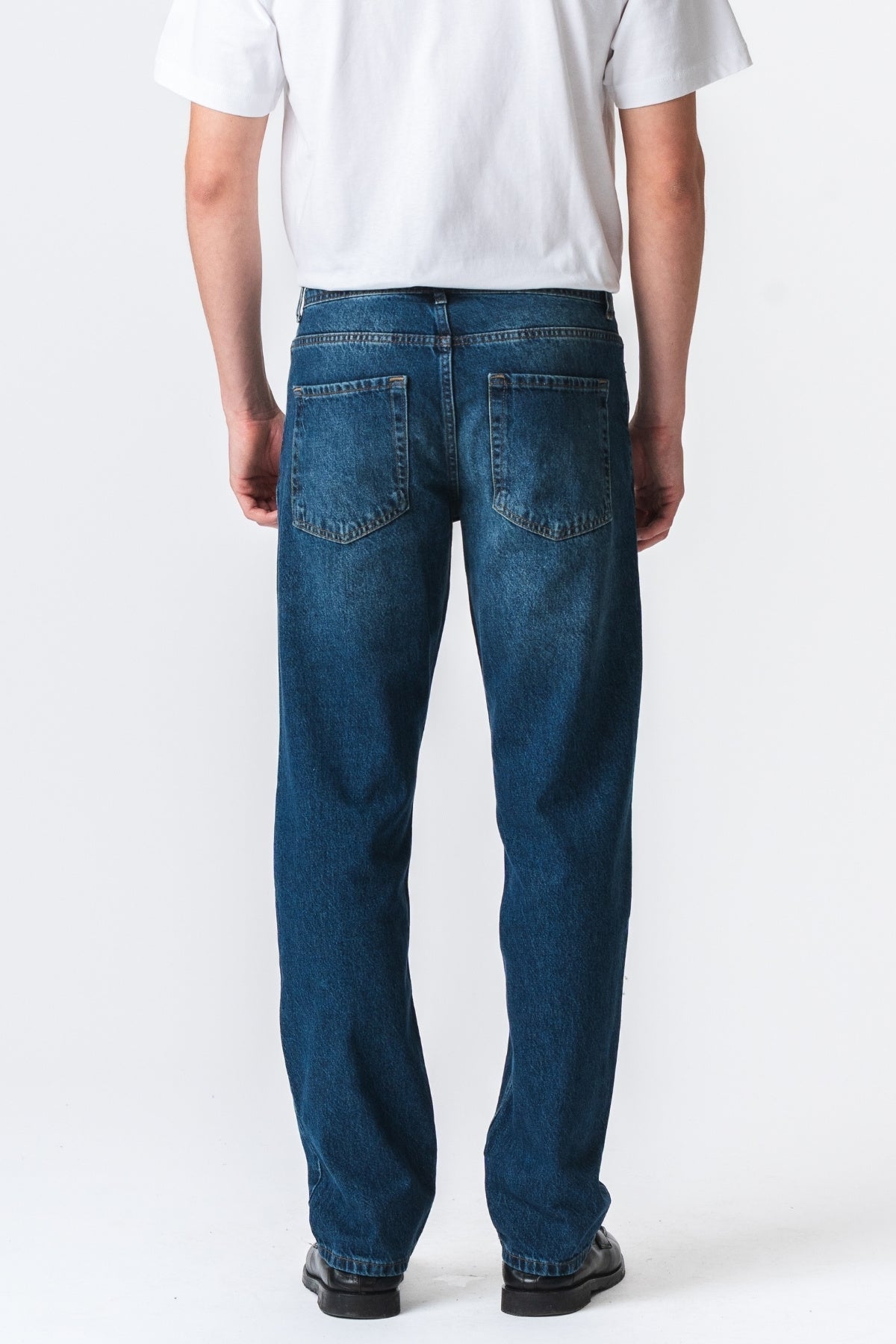 Relaxed Fit Jeans - Dark Blue Denim