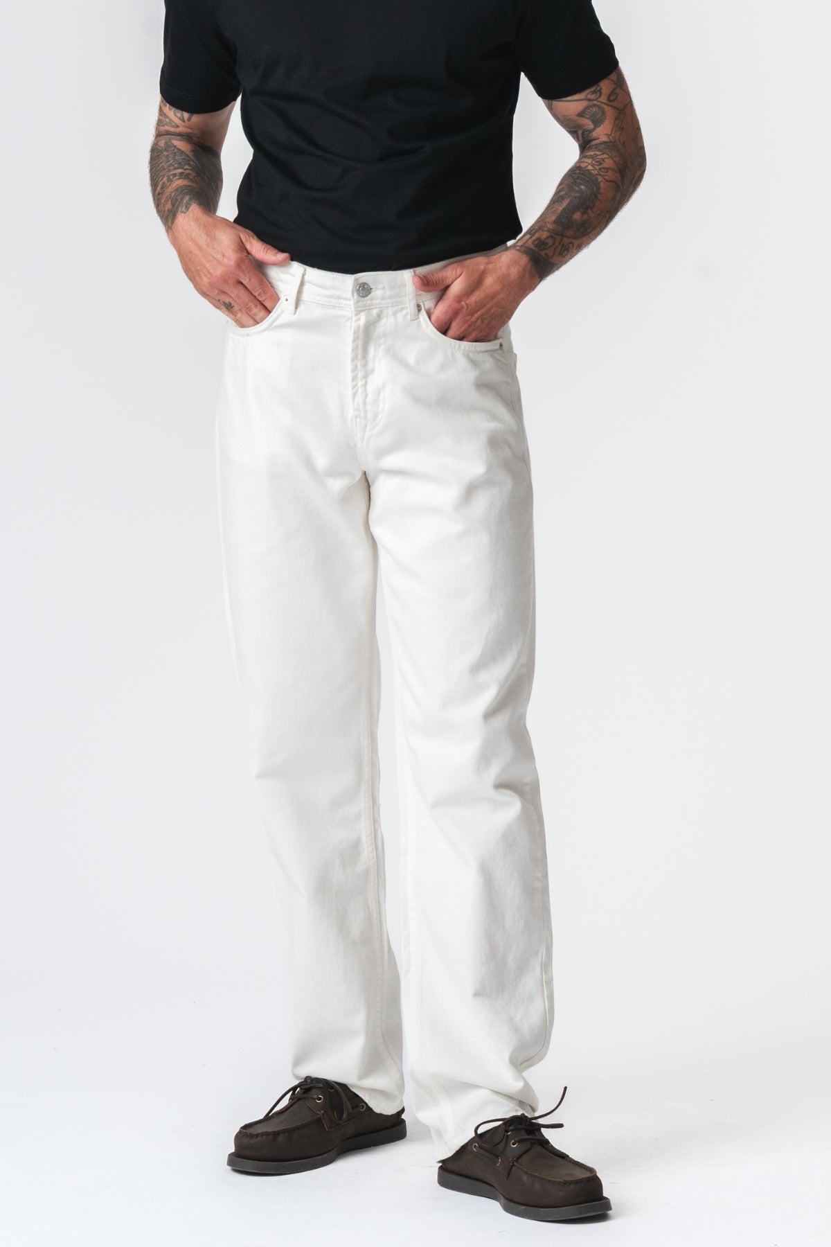 Noah Loose Fit Jeans - White Denim