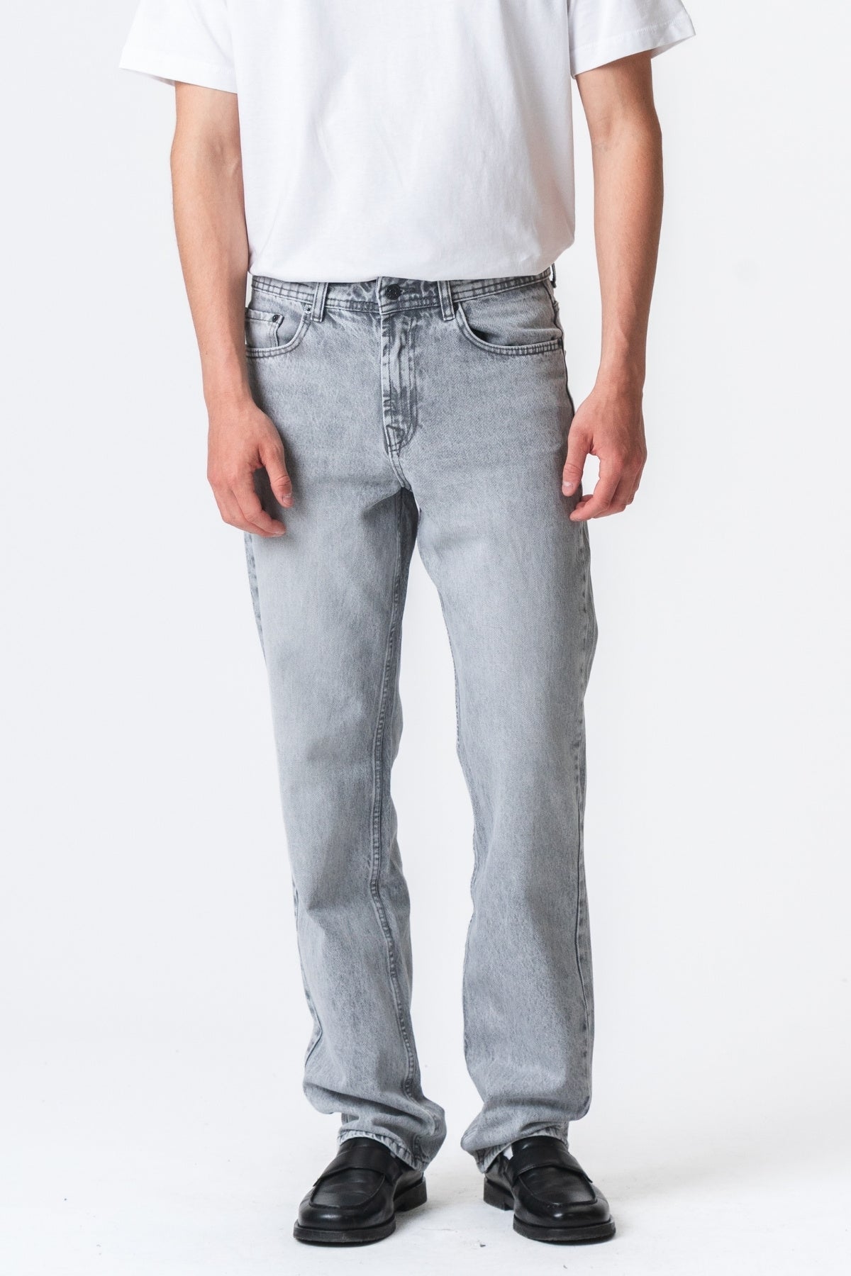 Relaxed Fit Jeans - Grey Denim