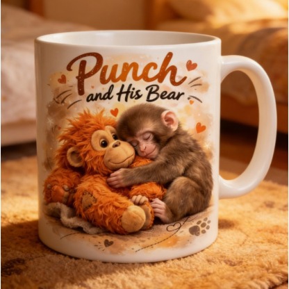 ☕Punch The Monkey Mug
