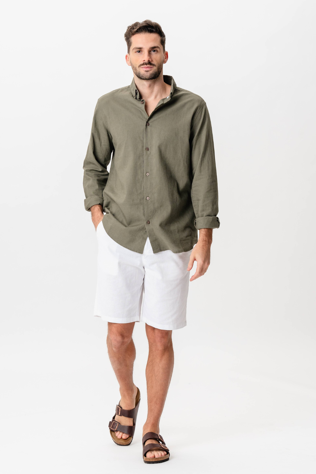 Linen Shorts - White