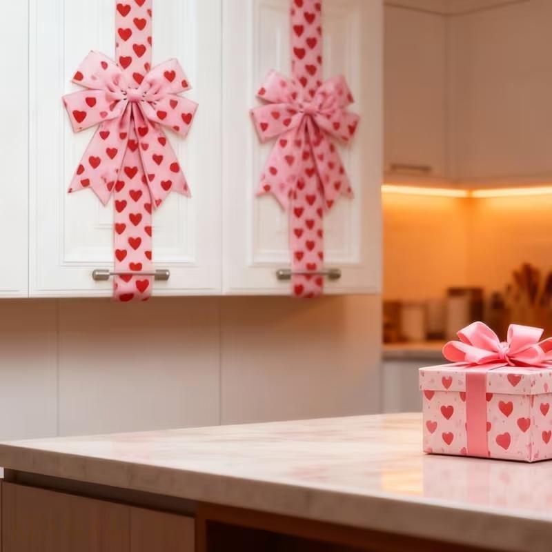 💥2026 Valentine's Day Pink Heart Large Bow Decoration🎁