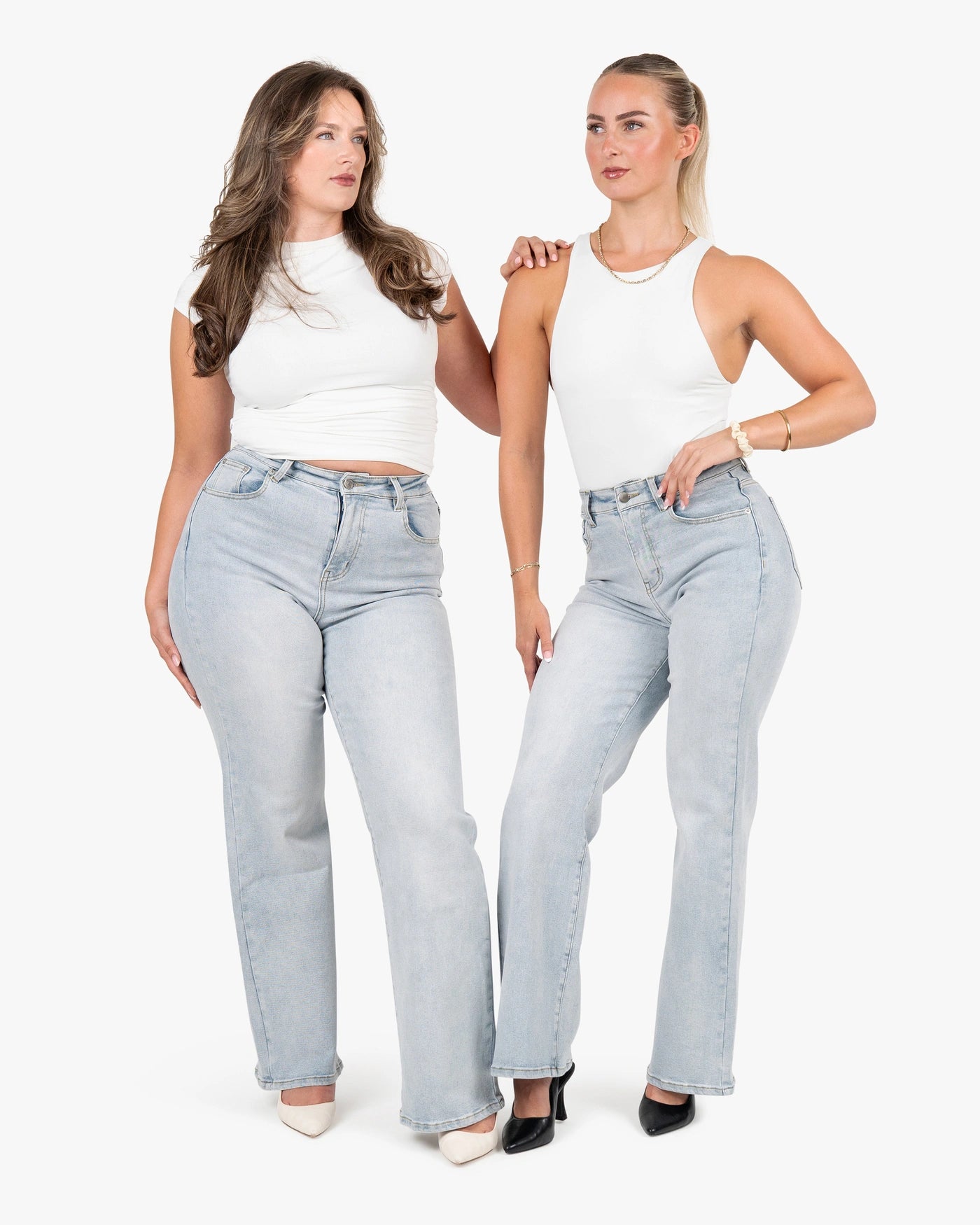 Curve-Hugging Relax – High-Waist – Cloud Blue