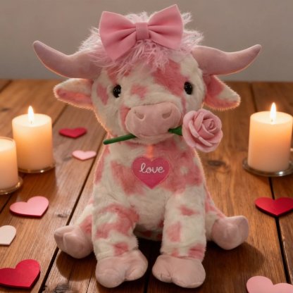 🐮Adorable Pink Highland Cow Plush