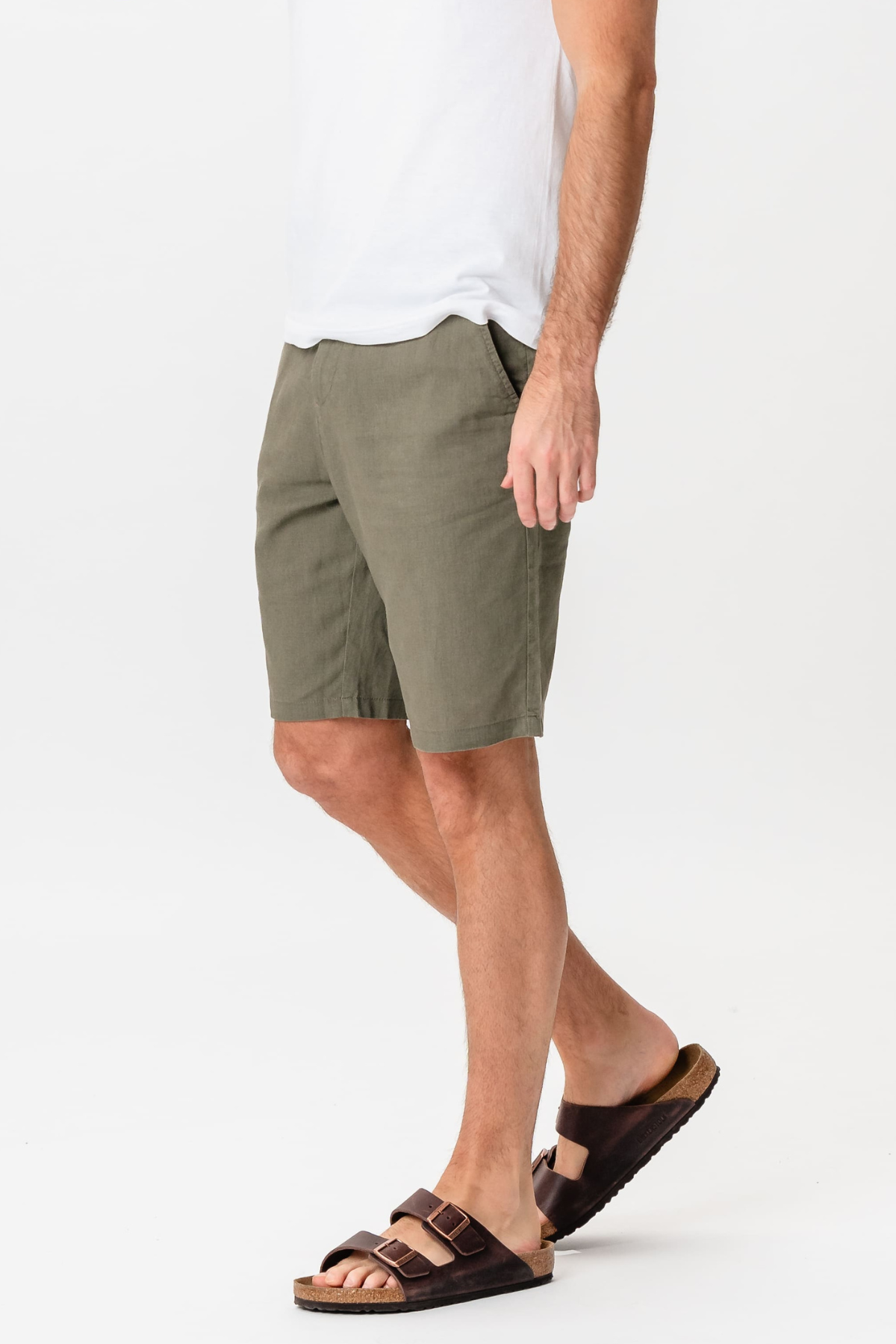Linen Shorts - Army