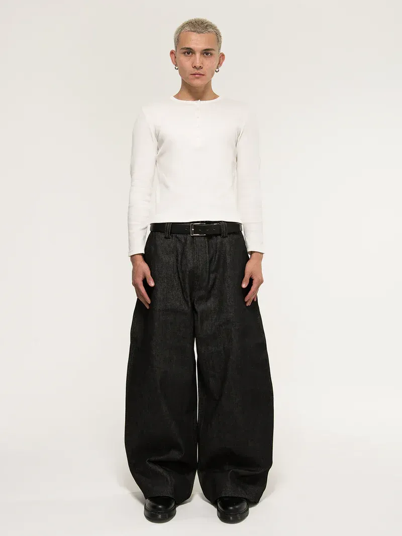 Selvedge Curved Jeans For Men