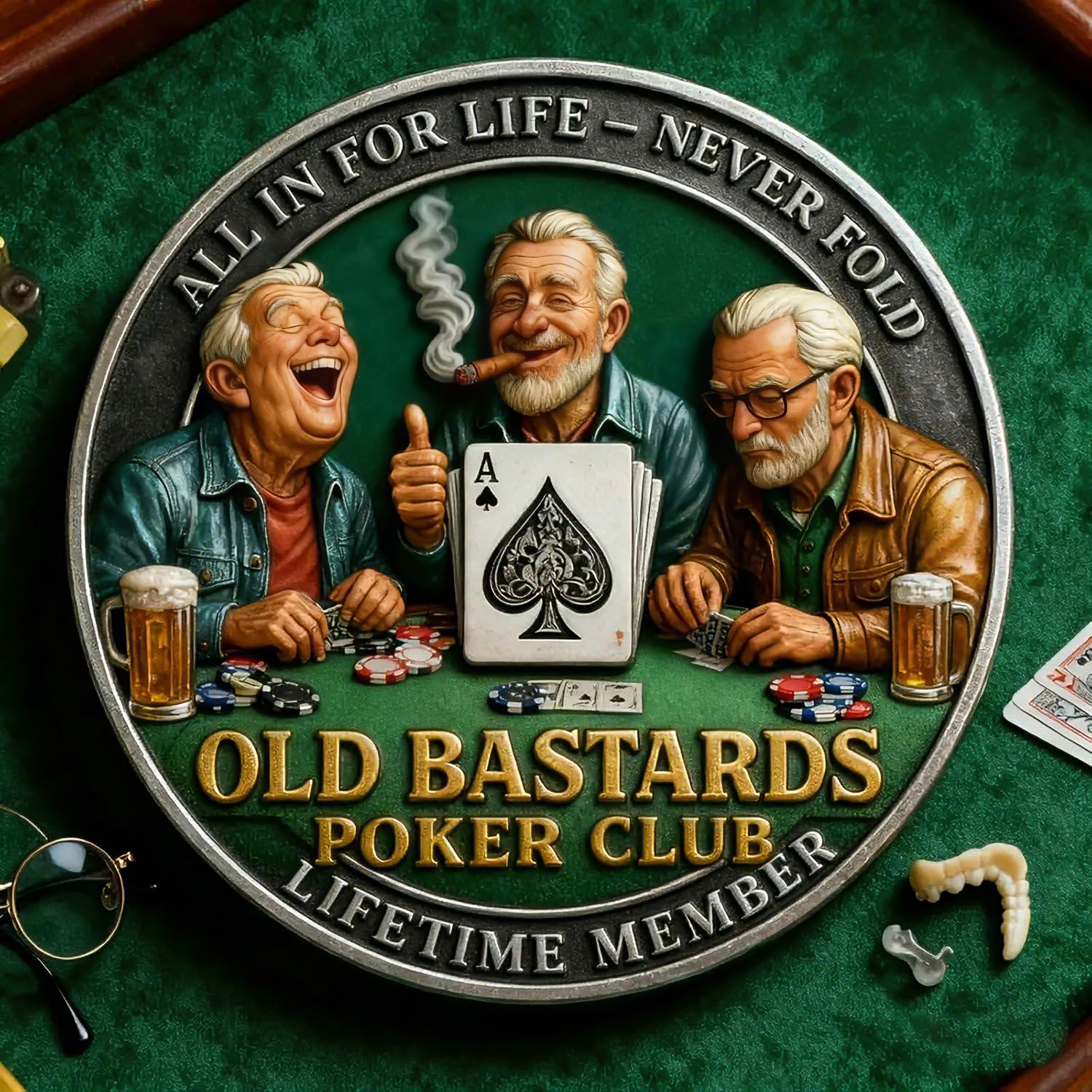 🏆Black Friday 60% OFF - 🎴Old Bastards Poker Club Challenge Coin 🎲