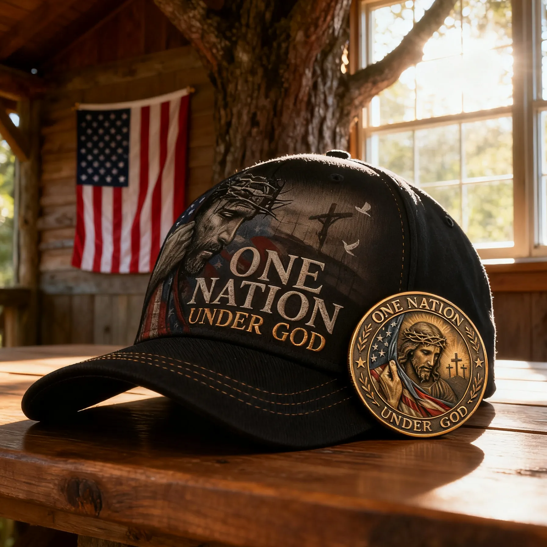 🏆Flash Sale 60% OFF -  “One Nation Under God” Commemorative Set ✝️✨ A Tribute to Faith, Freedom, and the American Spirit