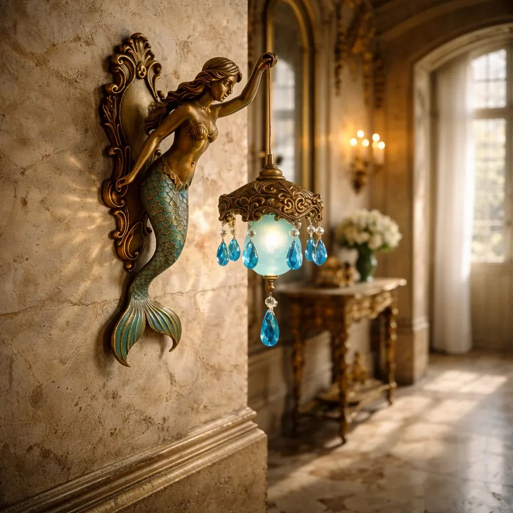 Vintage Mermaid Glow Wall Lamp