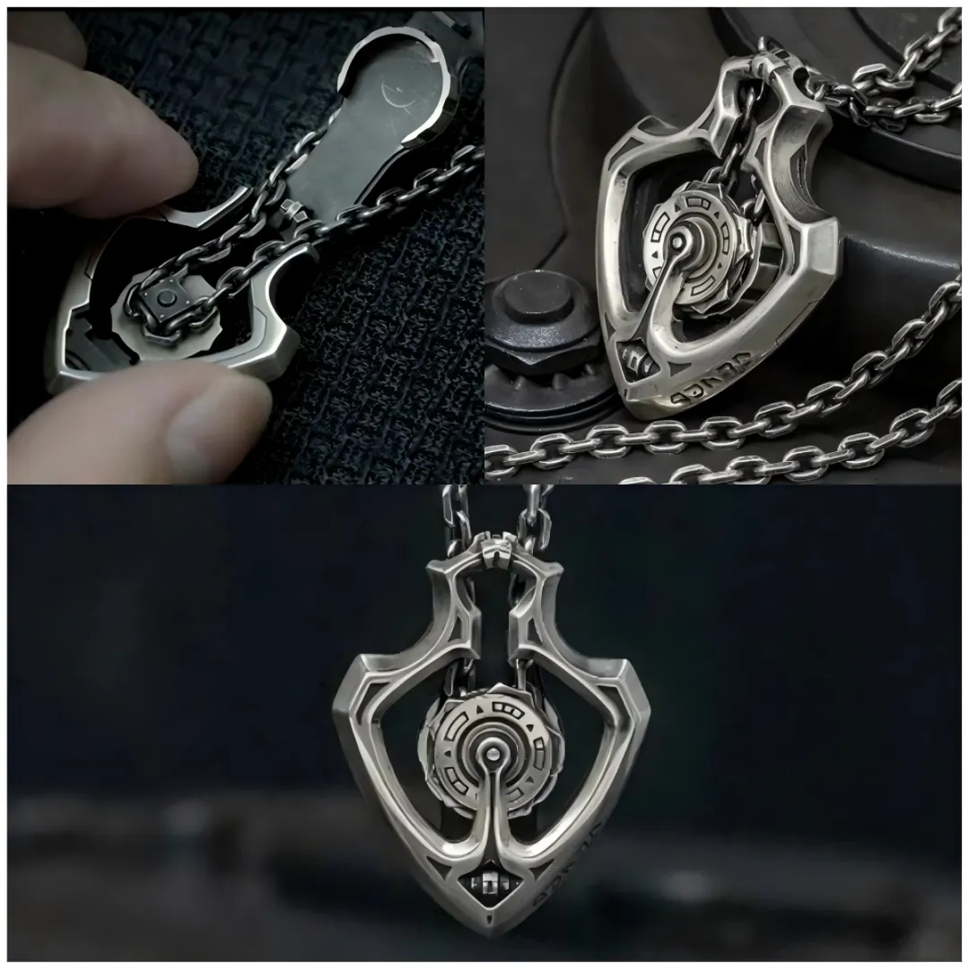 🔥LAST DAY 59% OFF - Handmade Shuttle Mechanical Gear Pendant Necklace