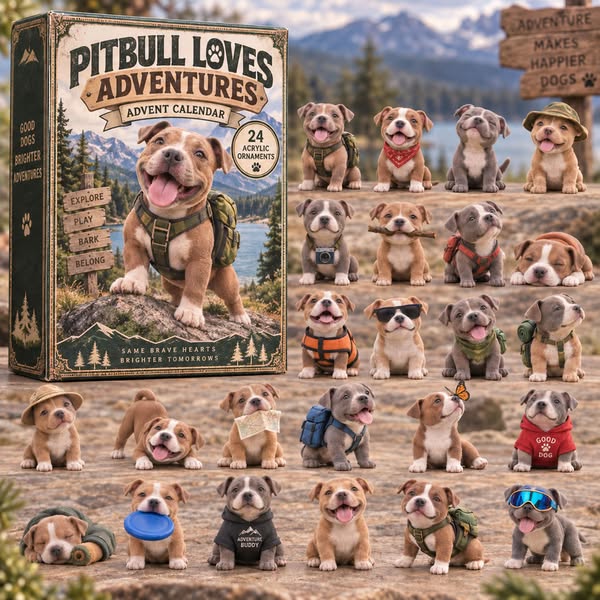 CHRISTMAS KICKOFF 49% OFF - Pitbull In Backyard Advent Calendar 2026 - 24-Day Festive Countdown