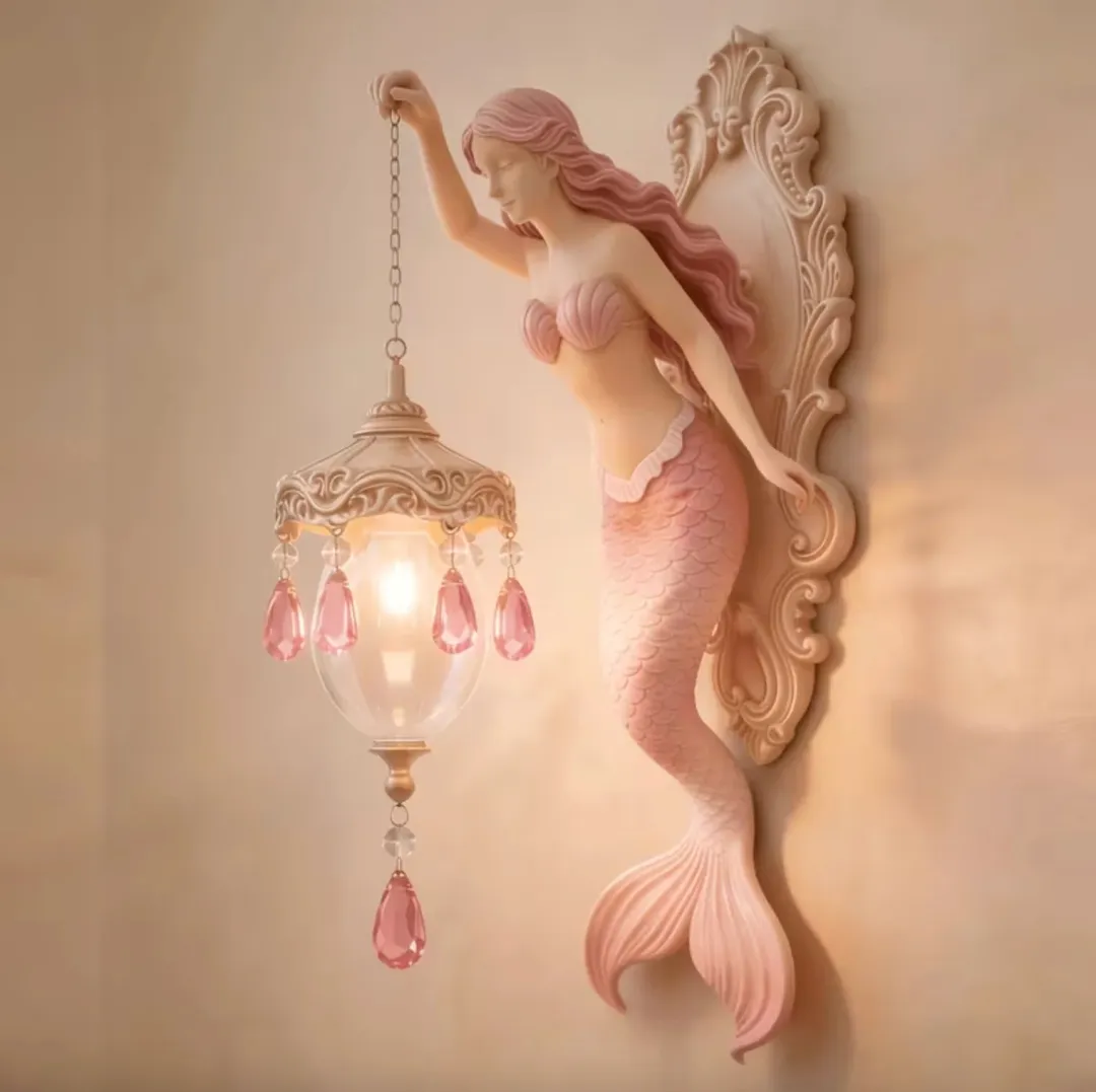 Vintage Mermaid Glow Wall Lamp