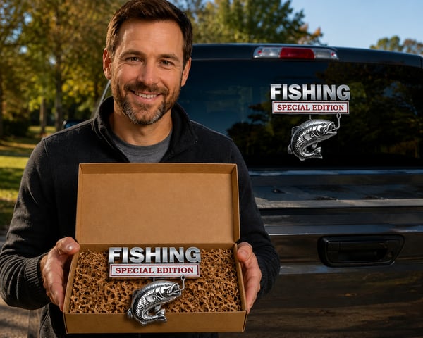 🔥LAST DAY 49% OFF- 🎣 Fishing Special Edition™ Premium 3D Metal Vehicle Emblem Badge