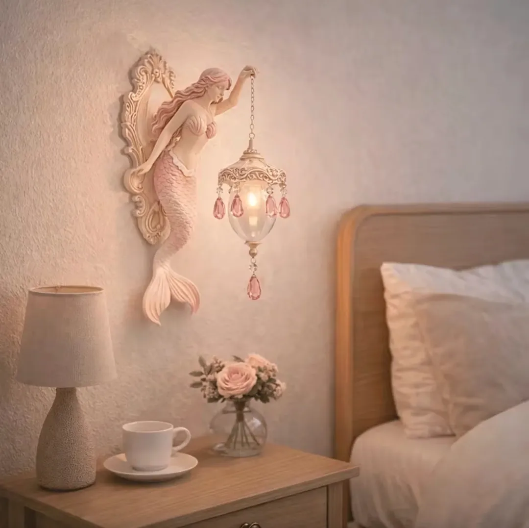 Vintage Mermaid Glow Wall Lamp