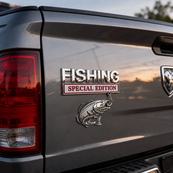 🔥LAST DAY 49% OFF- 🎣 Fishing Special Edition™ Premium 3D Metal Vehicle Emblem Badge