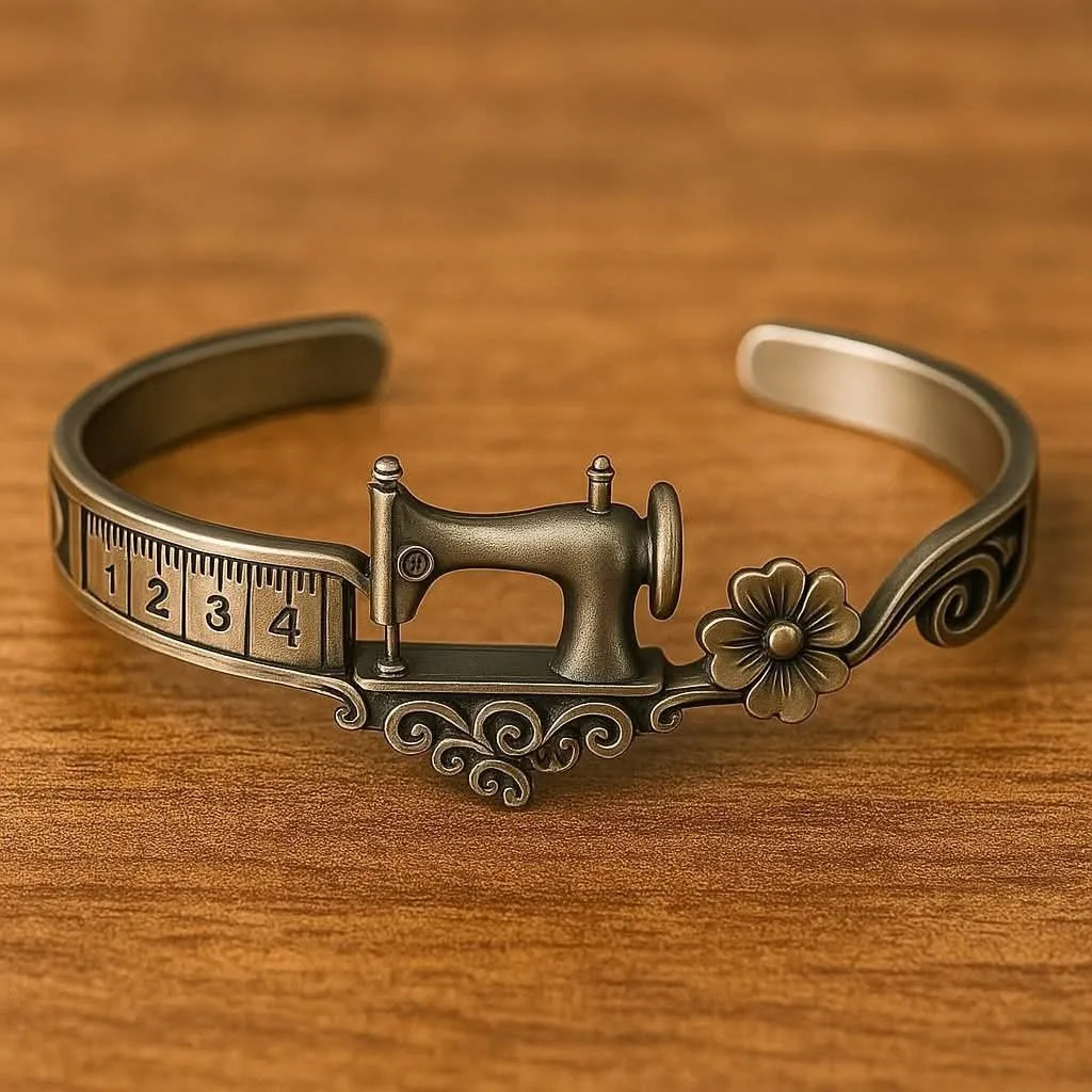 Sewing Machine Bracelet & Ring Set🧵