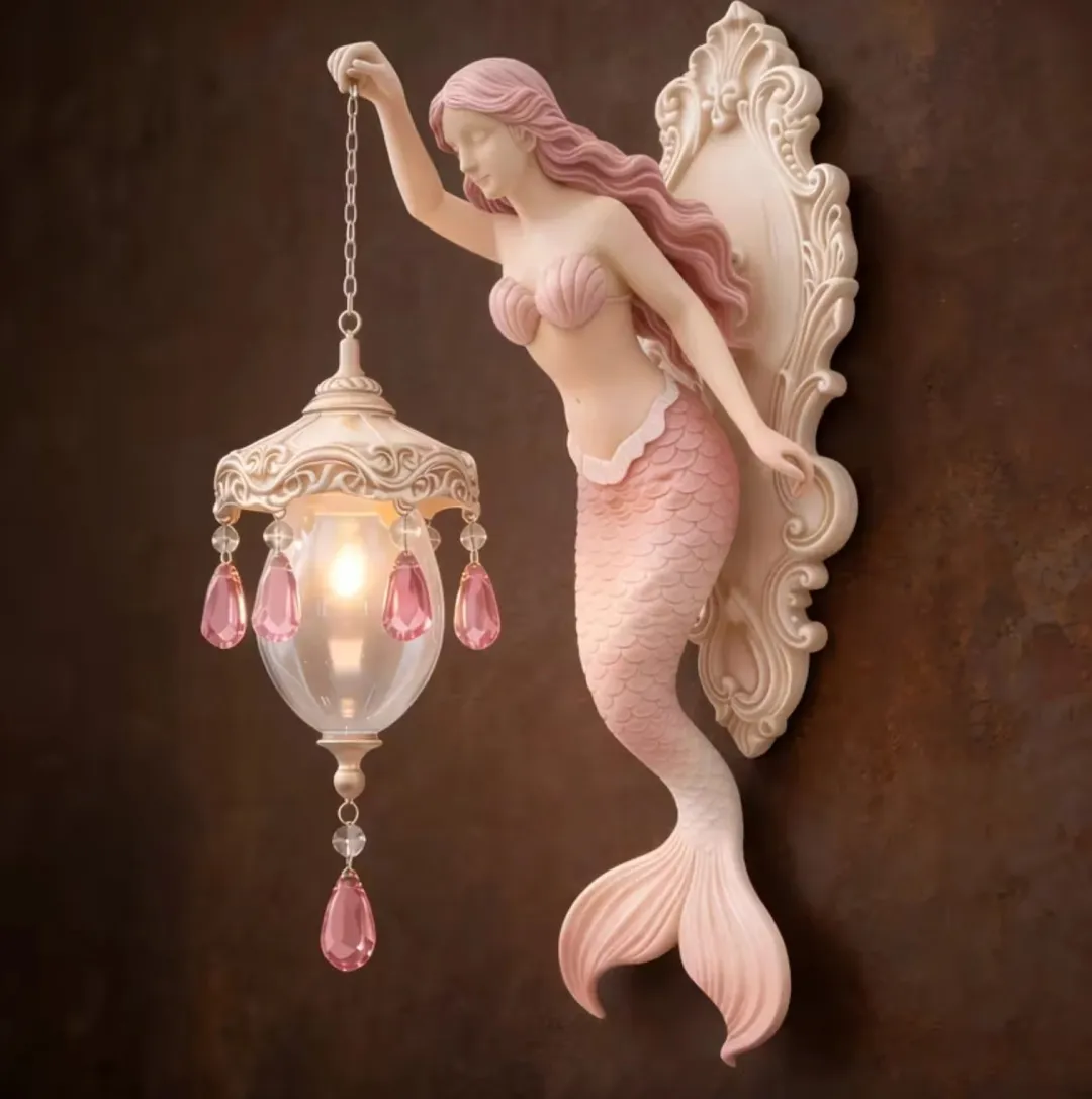 Vintage Mermaid Glow Wall Lamp
