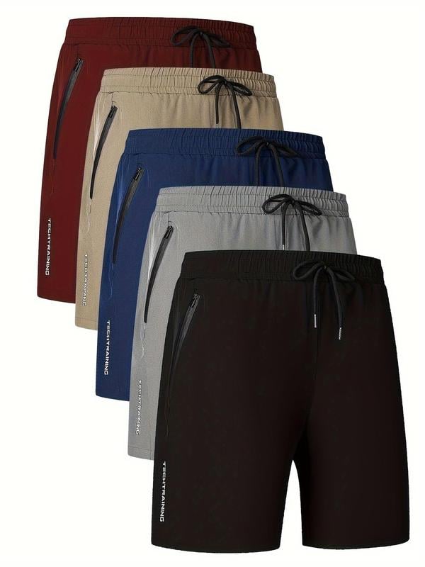 🔥Big sale now! 💥Men's Letter Print Drawstring Waist Shorts