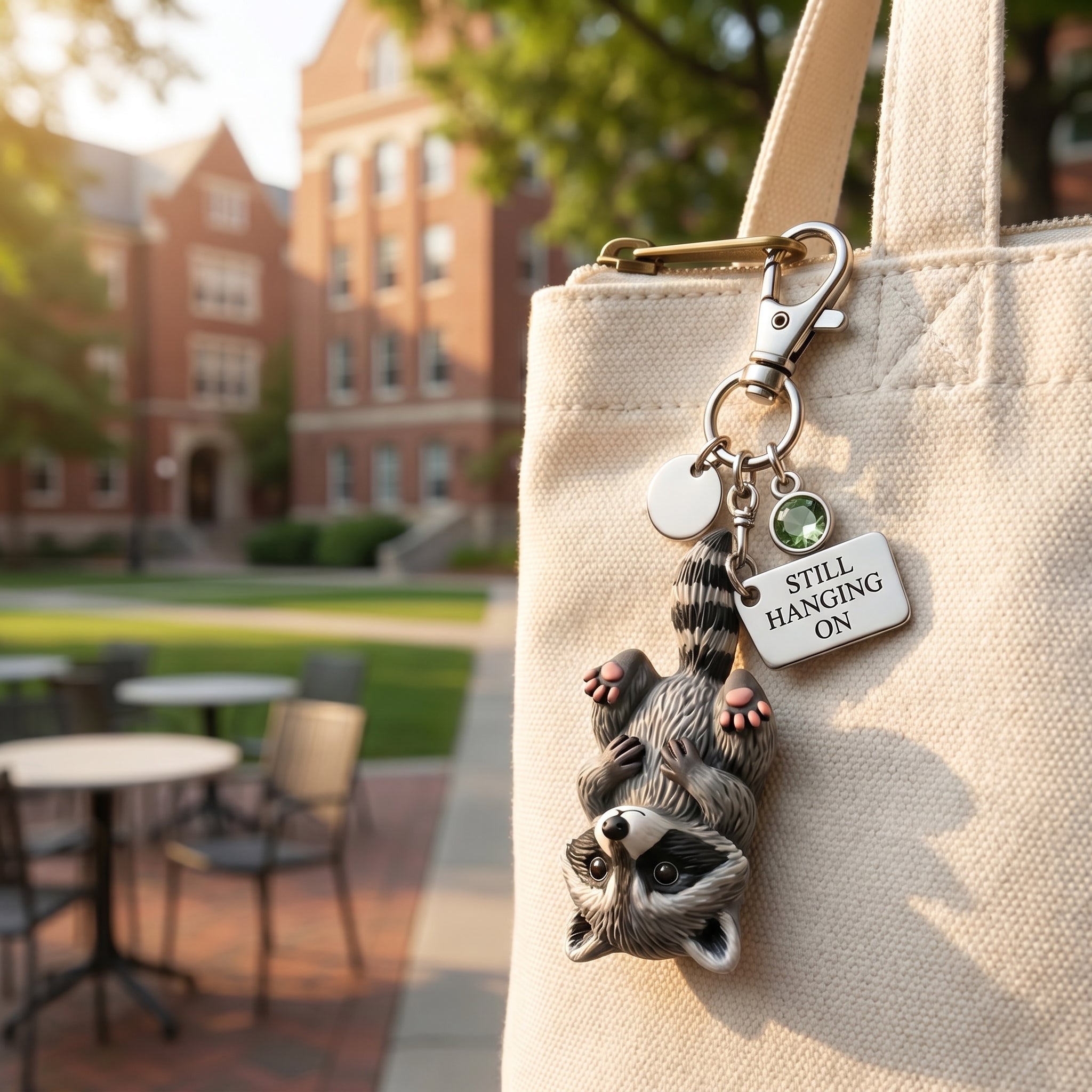 🦝 Still Hanging On Trash Panda Keychain & Keepsake Card Set | The Perfect Encouragement Gift 💖