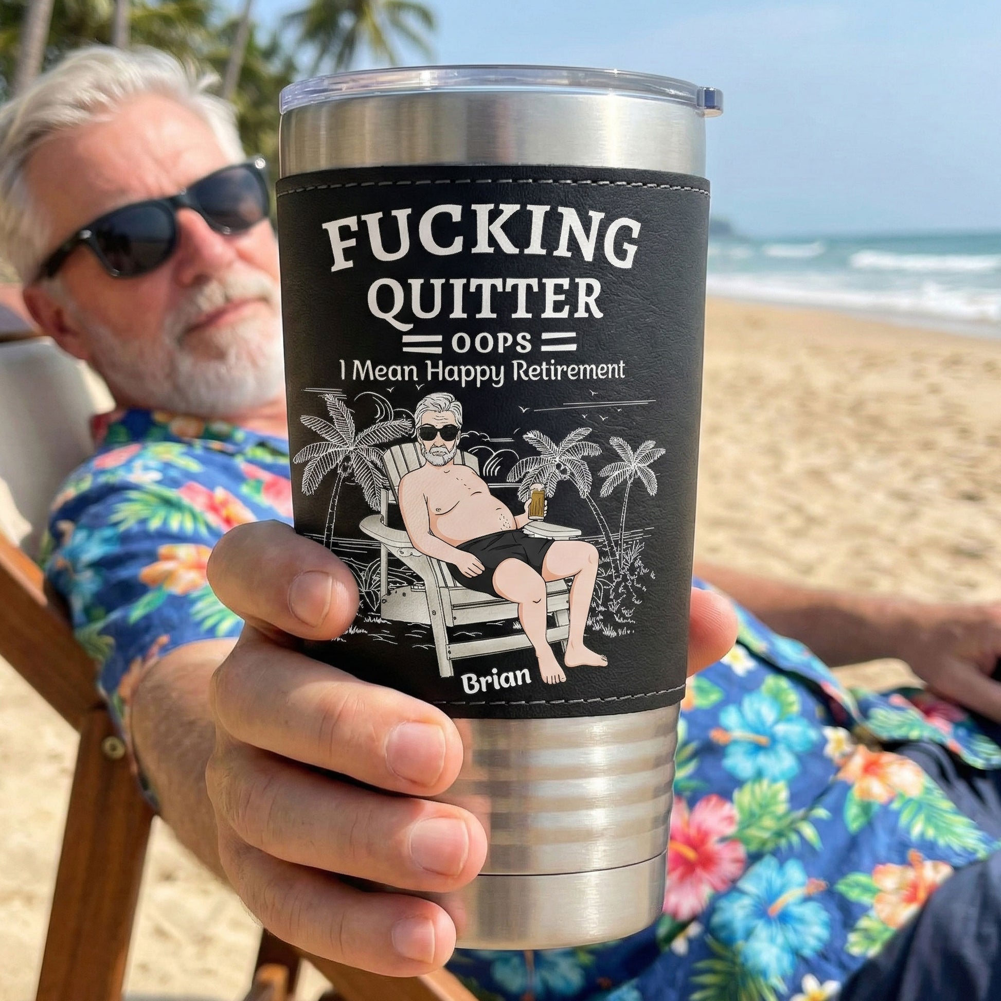 F*cking Quitter Oops Happy Retirement Tumbler 😏🍻
