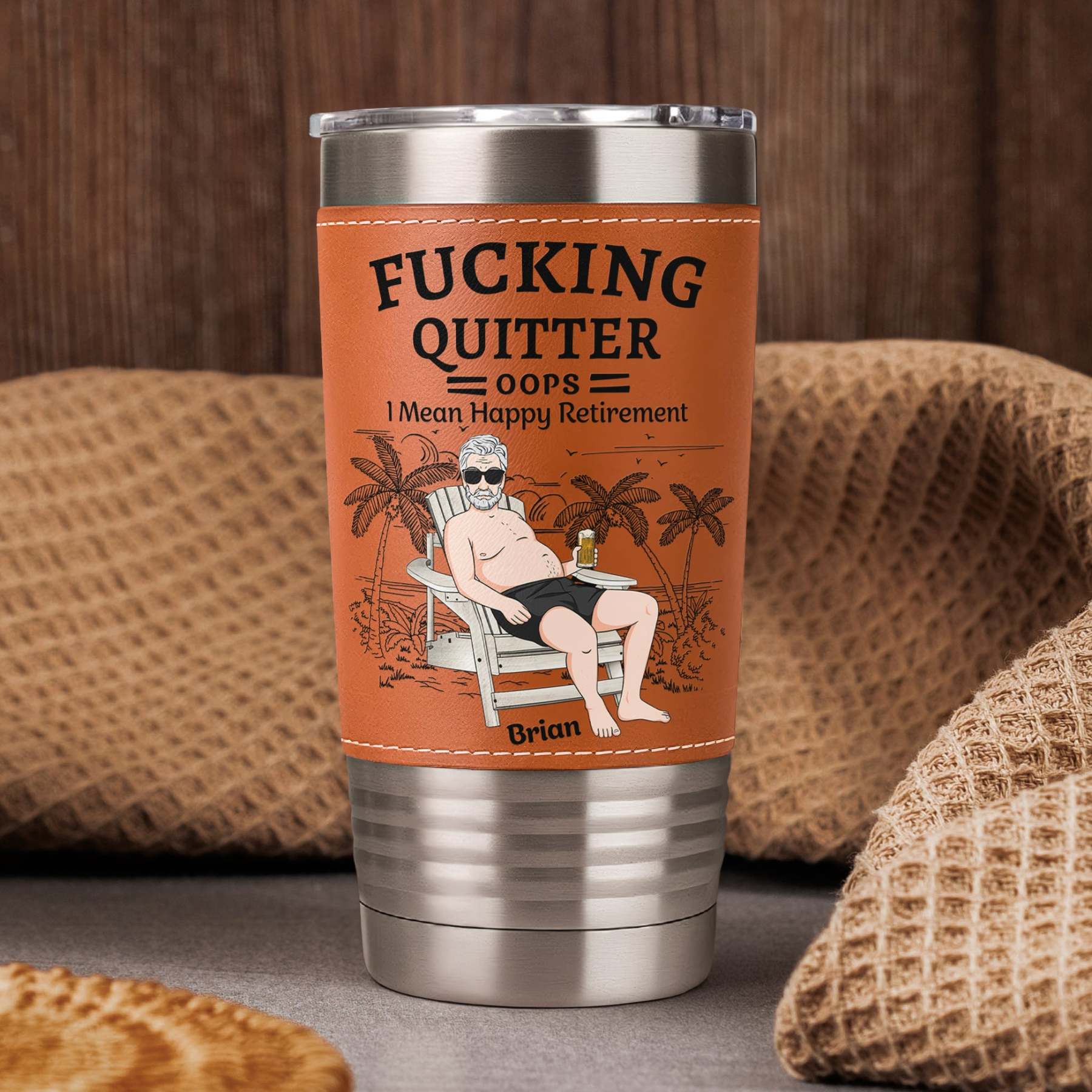 F*cking Quitter Oops Happy Retirement Tumbler 😏🍻