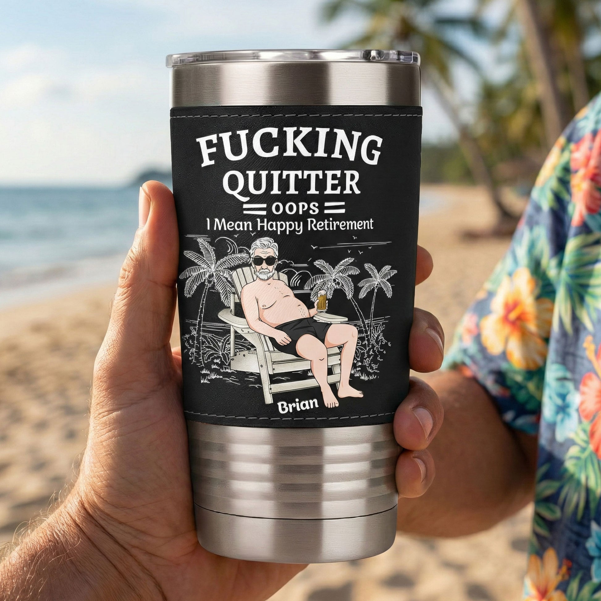 F*cking Quitter Oops Happy Retirement Tumbler 😏🍻