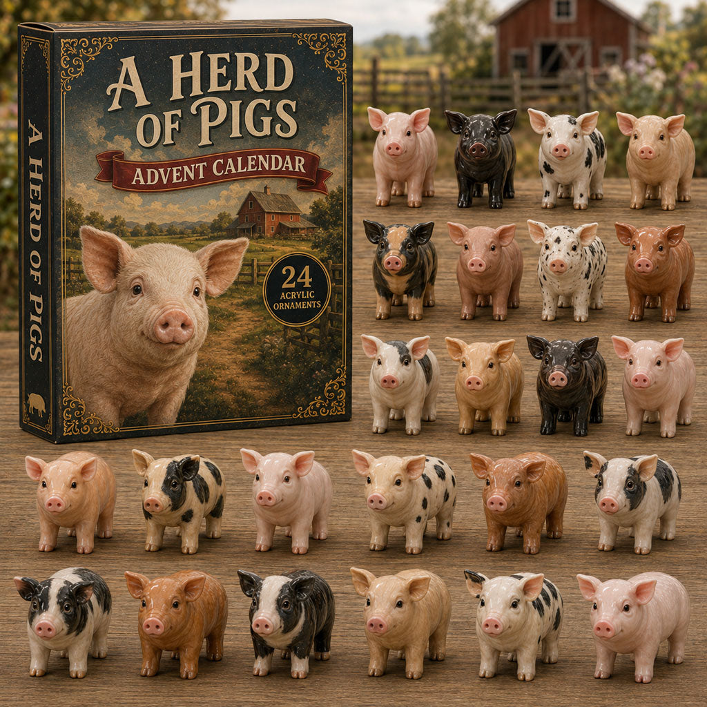 CHRISTMAS KICKOFF 40% OFF - Herd Of Pigs Advent Calendar 2026 - 24-Day Festive Countdown