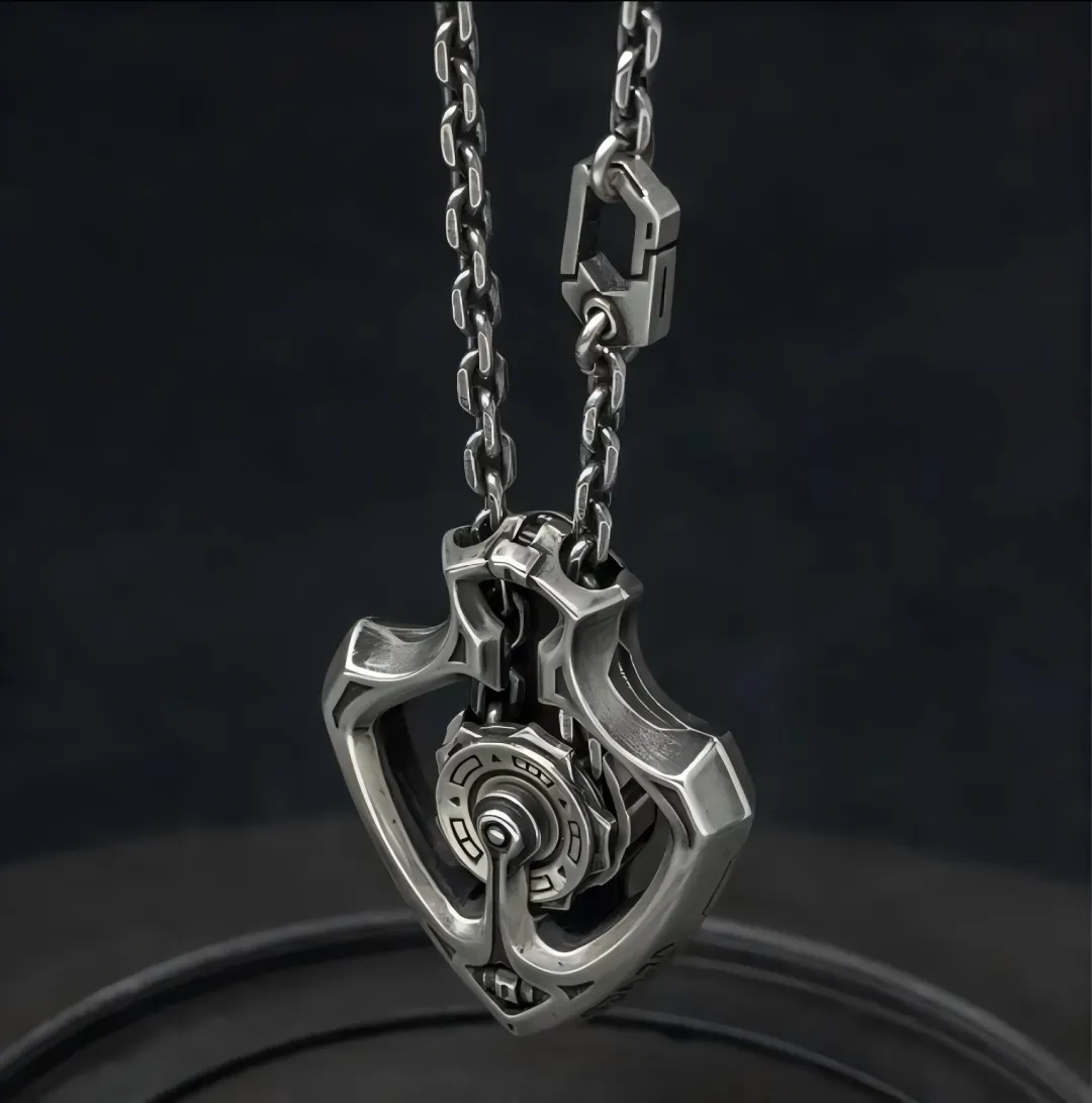 🔥LAST DAY 59% OFF - Handmade Shuttle Mechanical Gear Pendant Necklace