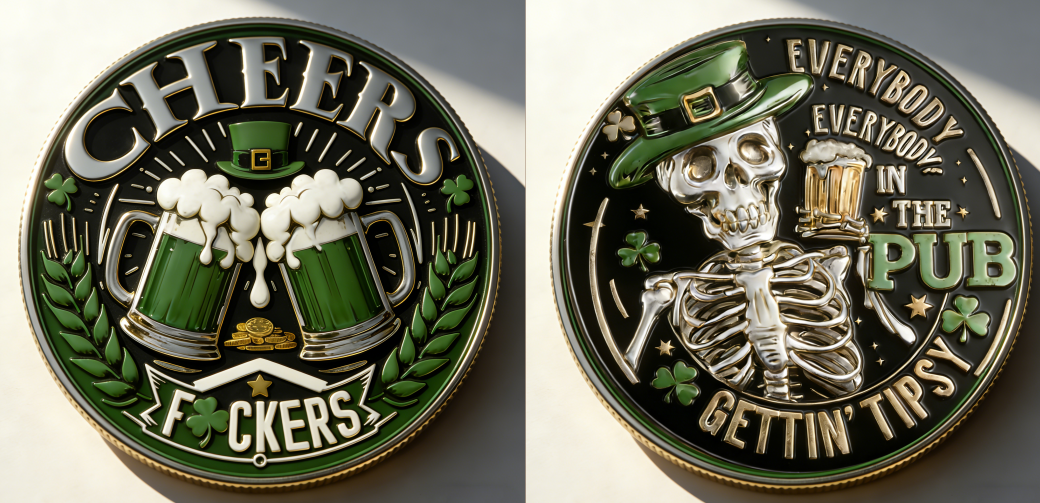 🏆 New Year Special Offer, 40% Off! 🔥 St. Patrick's Day Metal Commemo